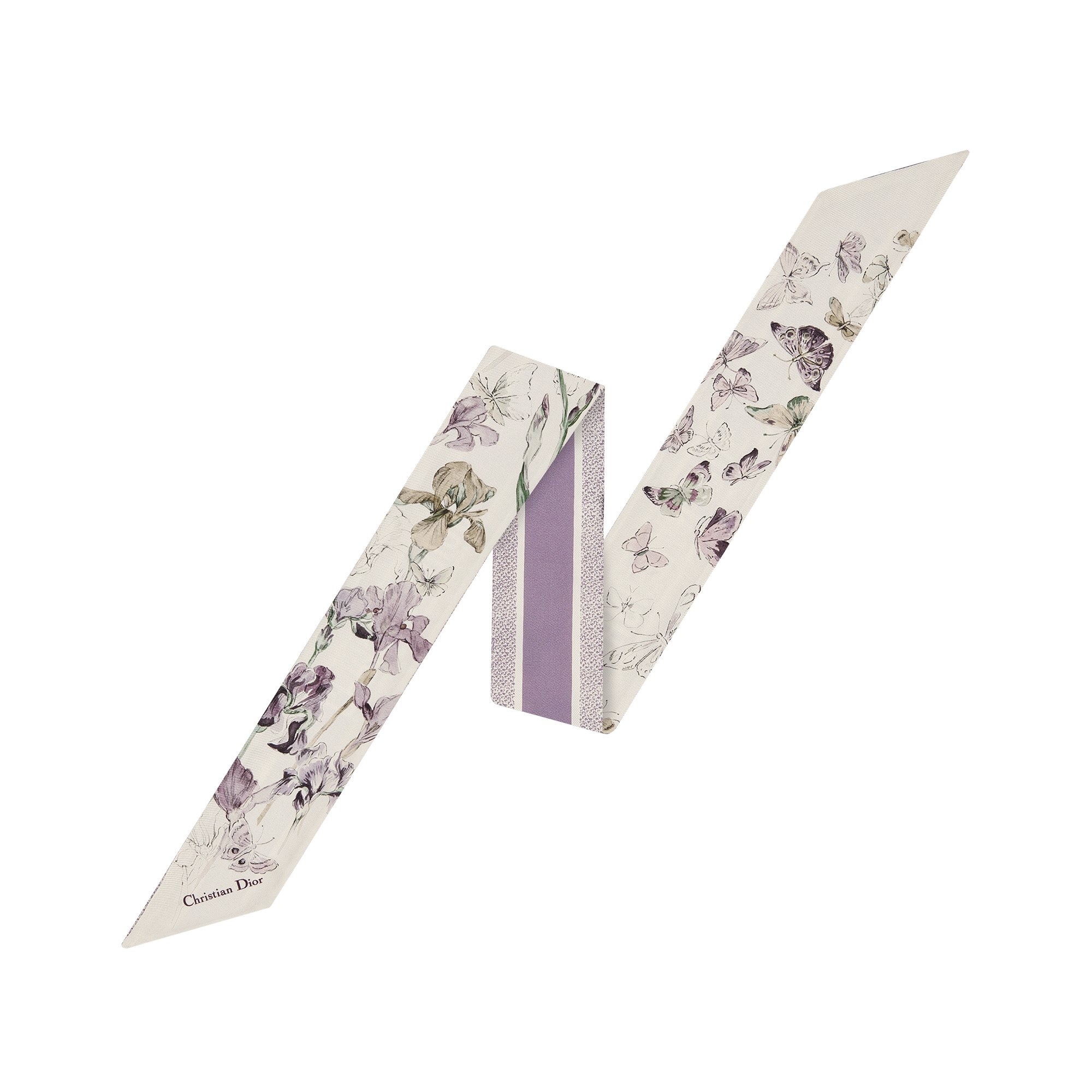  Witte en paarse, veelkleurige zijden keperstof