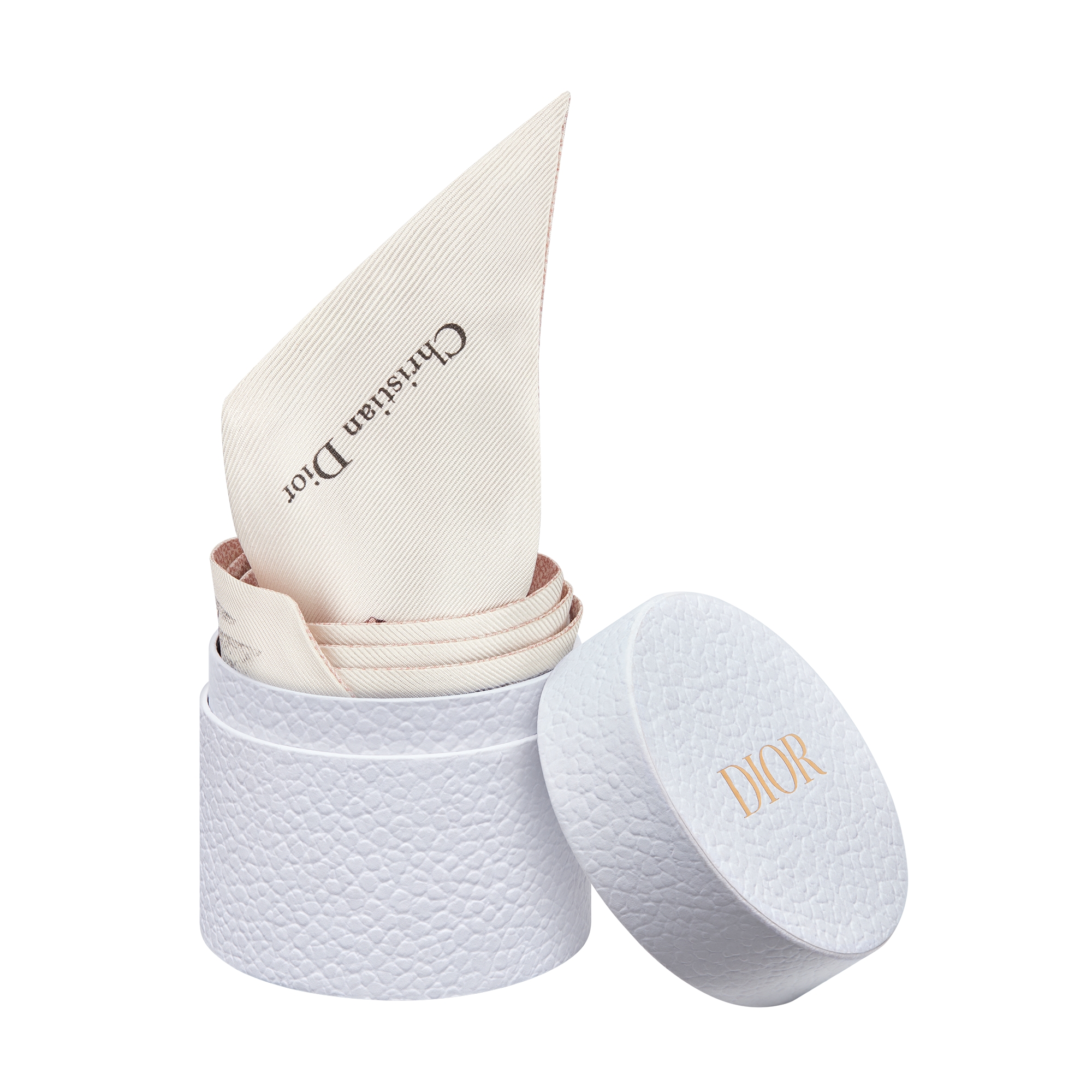 Dior Alphabet Mitzah Scarf White and Pink Silk Twill E10