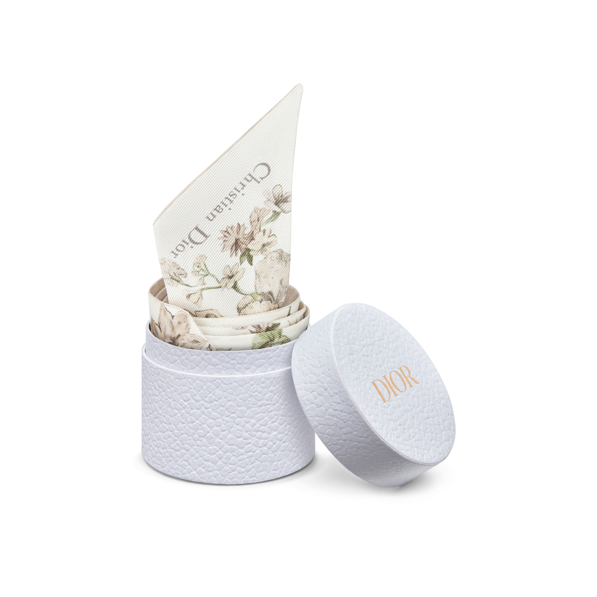 Millefiori Mitzah Scarf White and Light Beige Silk Twill E10