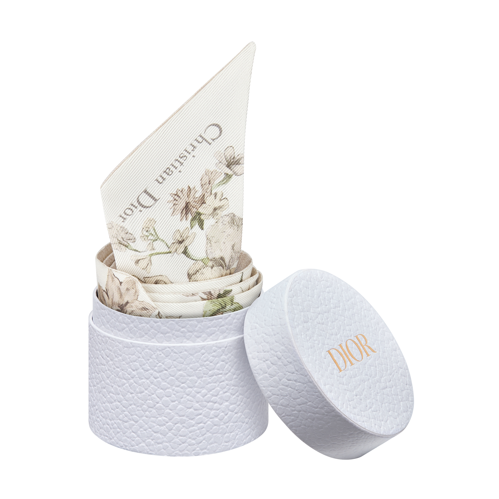 Millefiori Mitzah Scarf White and Light Beige Silk Twill E10