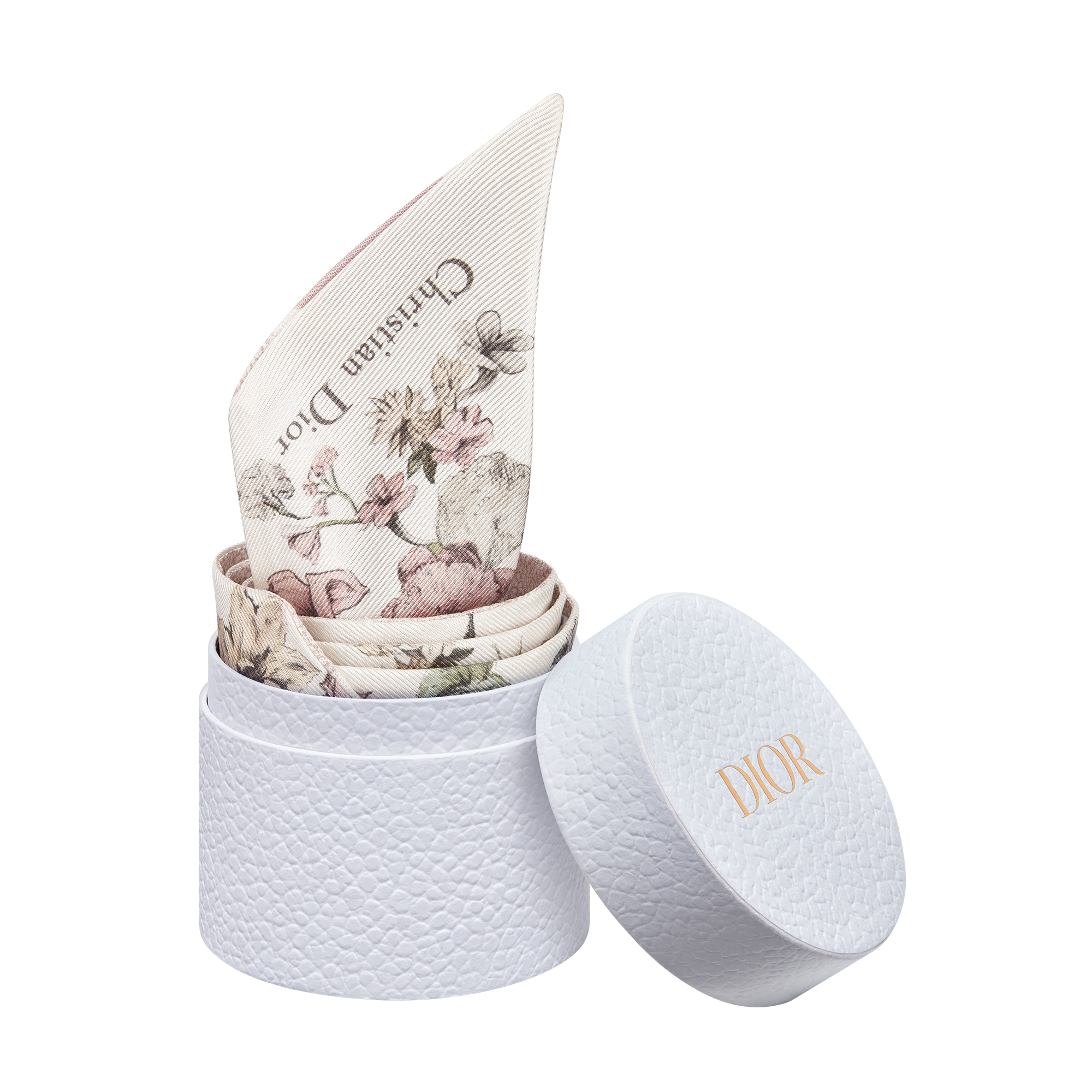 Millefiori Mitzah Scarf White and Pink Silk Twill E10