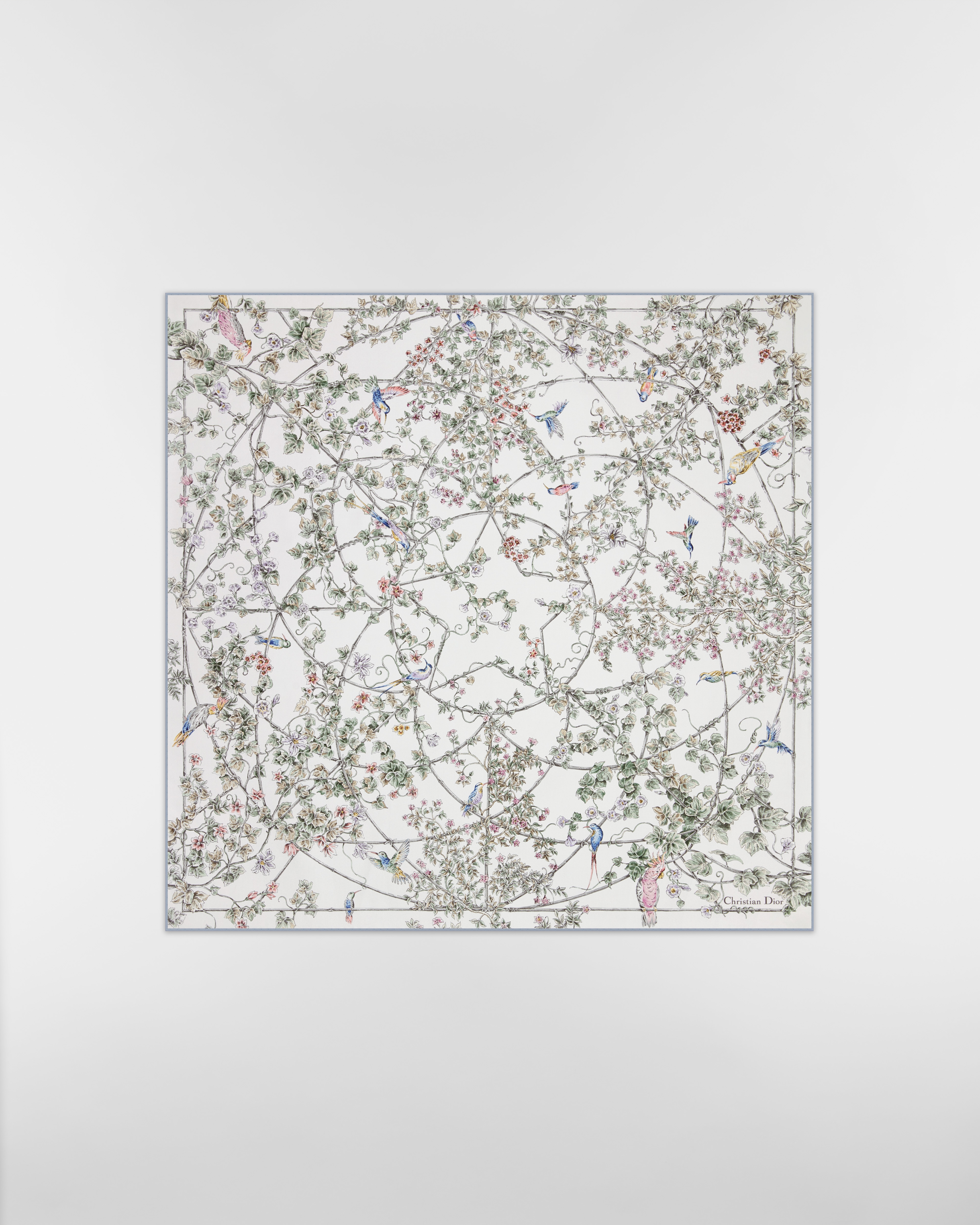 Jardin D-Étoile 90 스퀘어 스카프 멀티 컬러 실크 트윌 E01