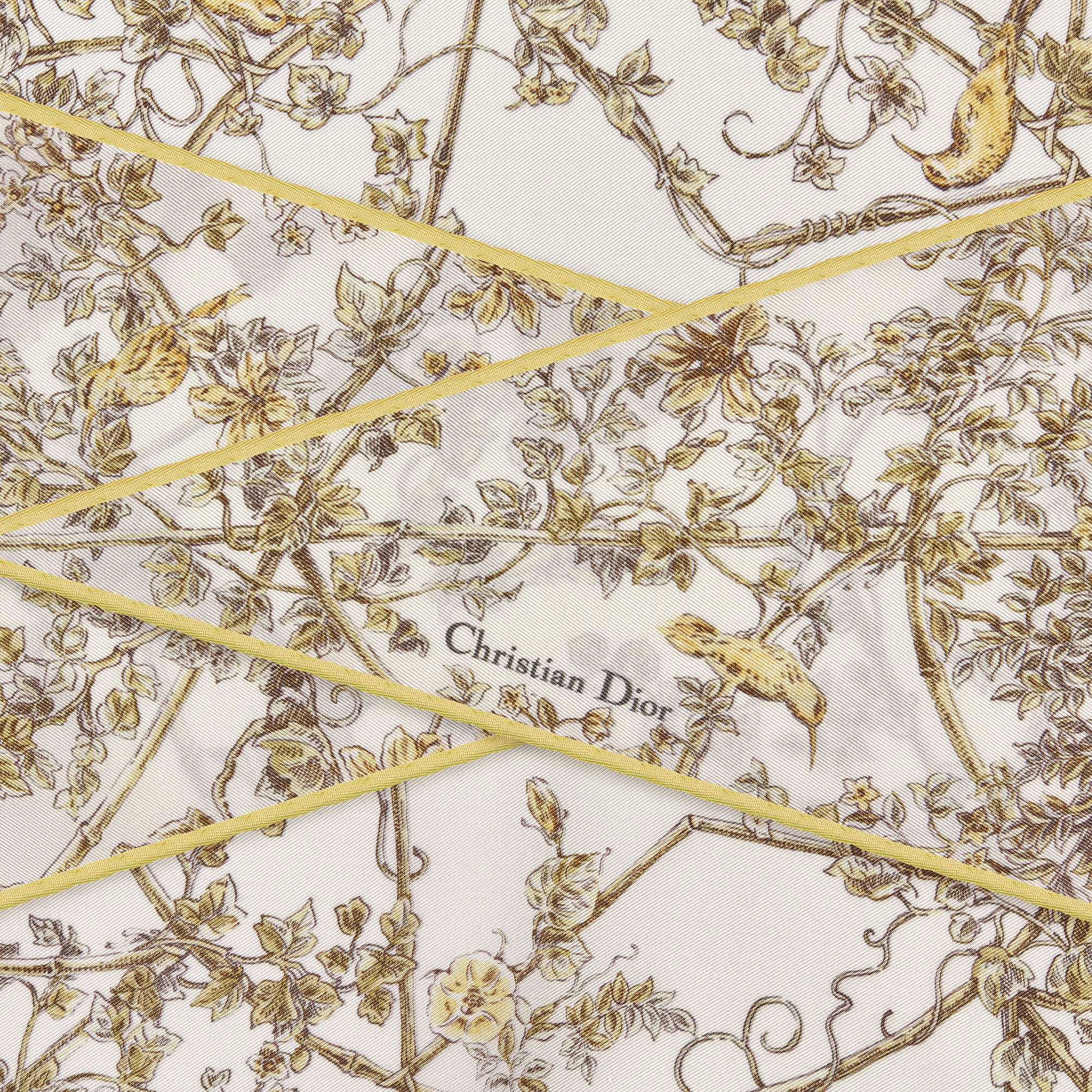 Jardin D-Étoile Dior Diamond White and Gold-Tone Silk Twill E09