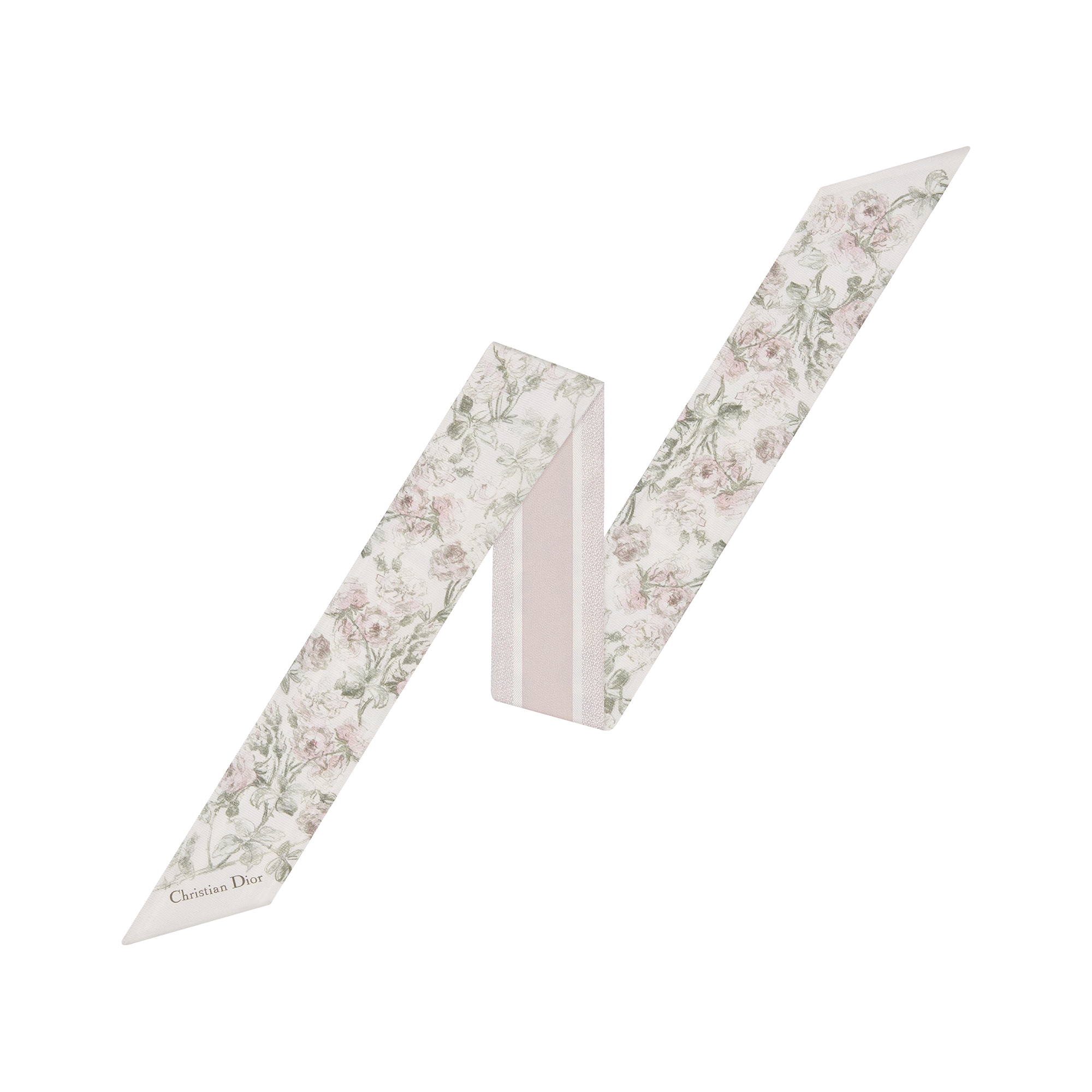  화이트 & 바이올렛 실크 트윌