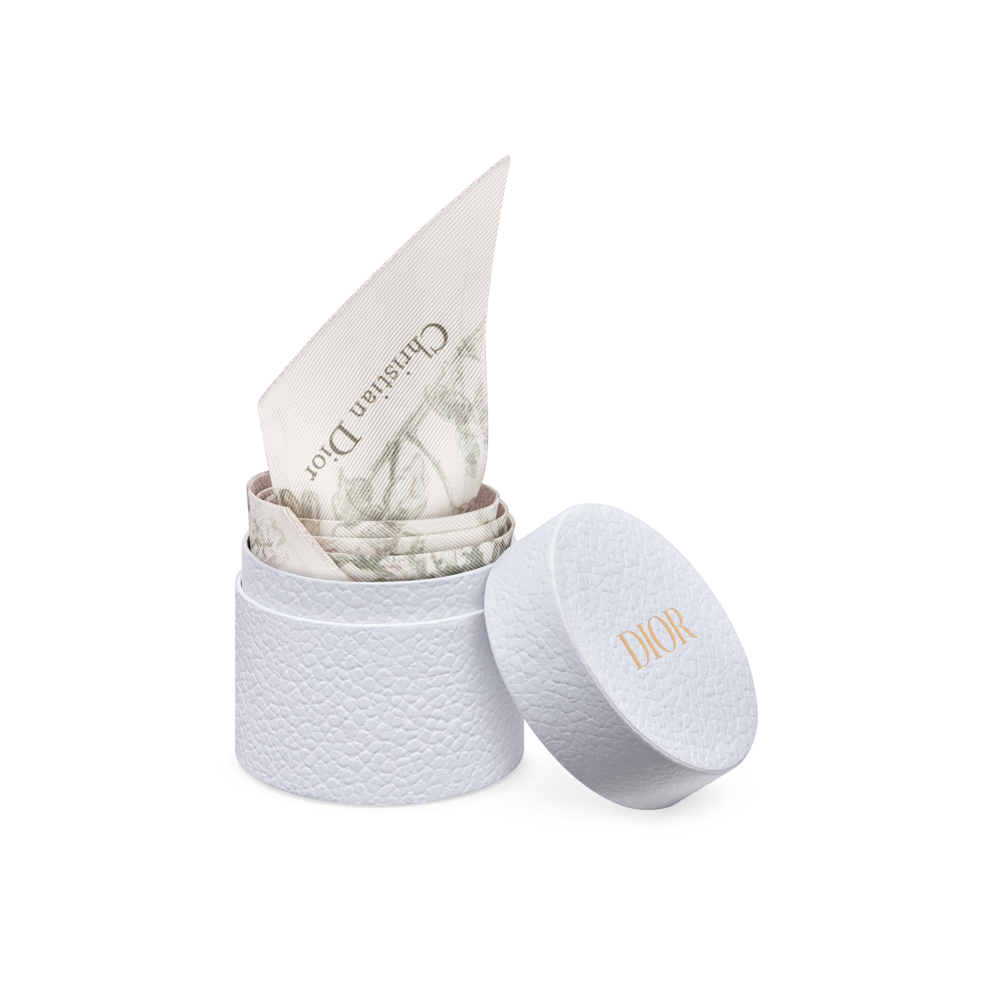 Rosier de Dior Mitzah Scarf White and Purple Silk Twill E10