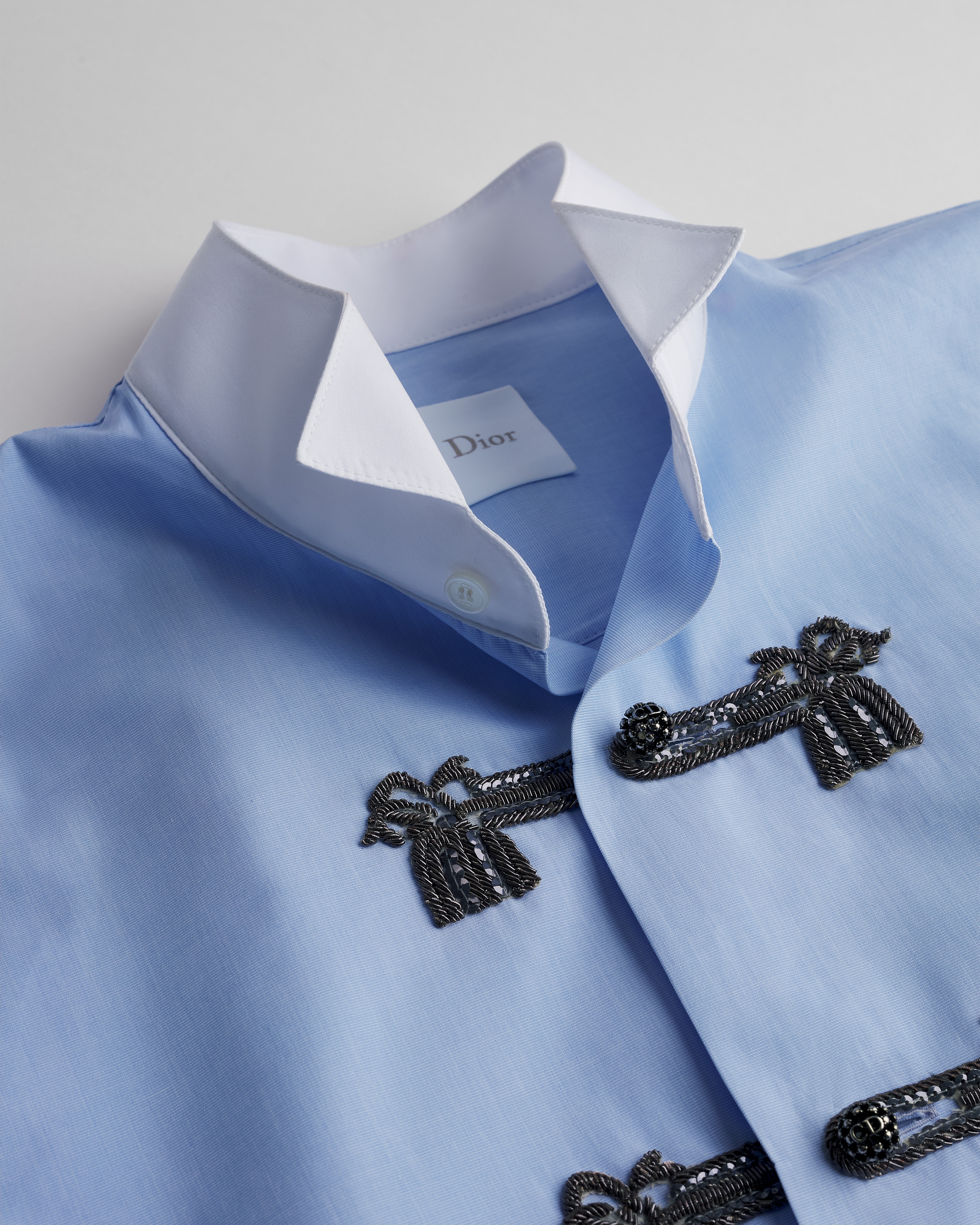 Embroidered Blouse with Brandenburg Closure