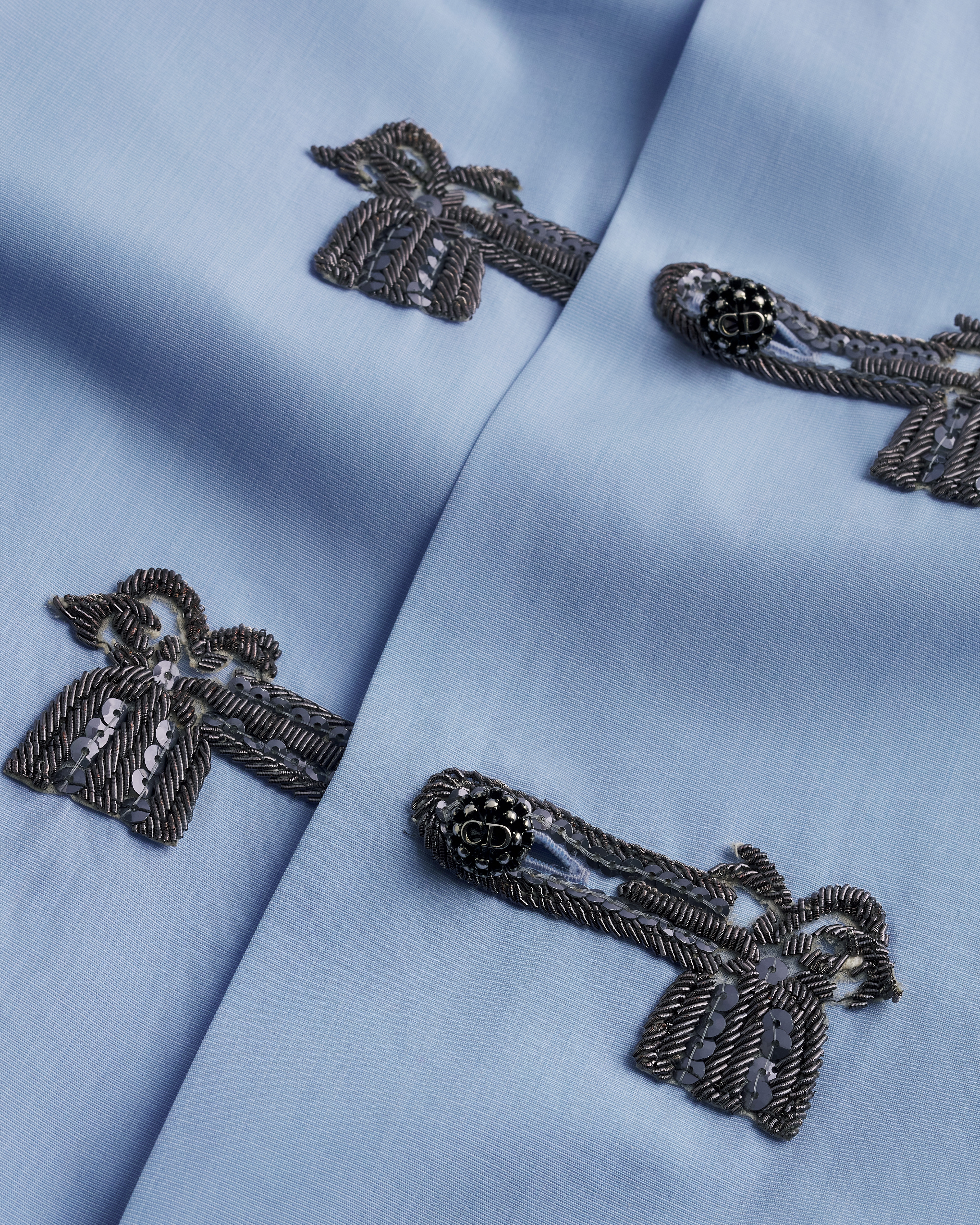 Embroidered Blouse with Brandenburg Closure