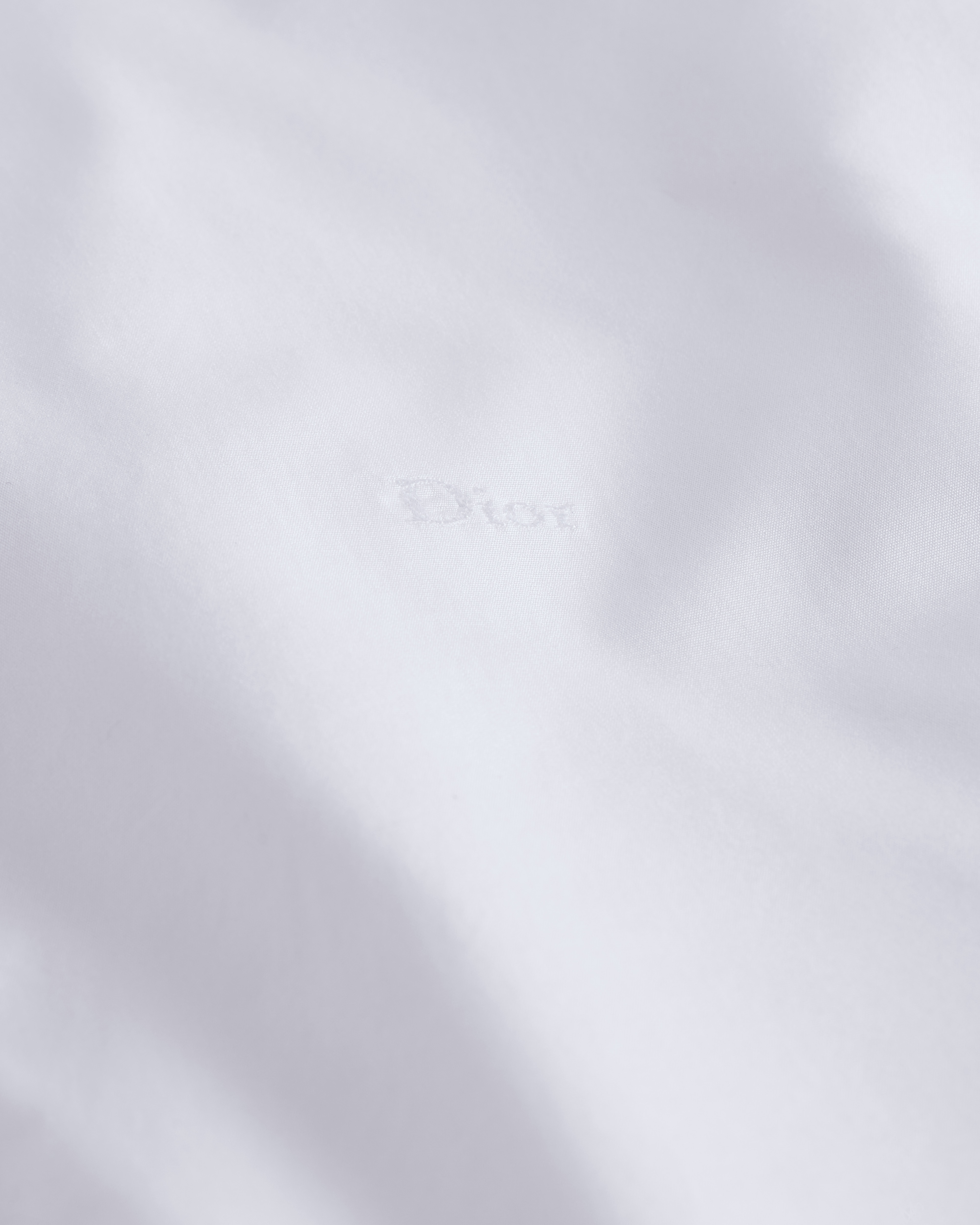 Short-Sleeved Blouse White Cotton Poplin E09