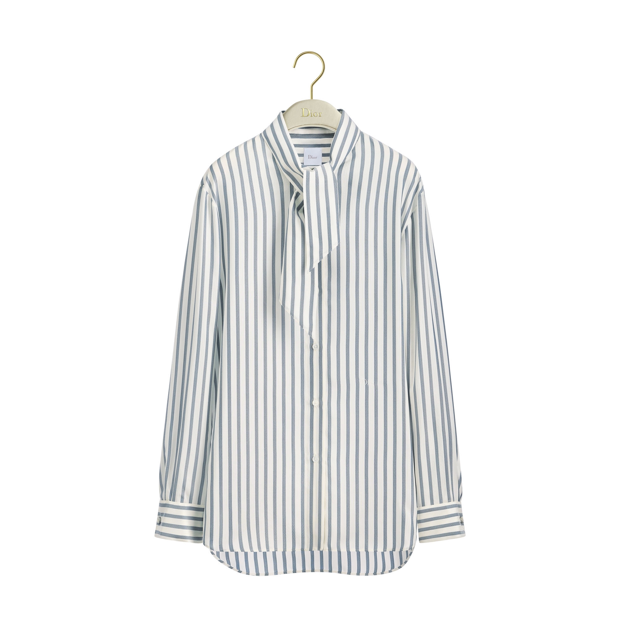 タイカラー付き シャツ D-Stripes シルクジャカード | DIOR JP