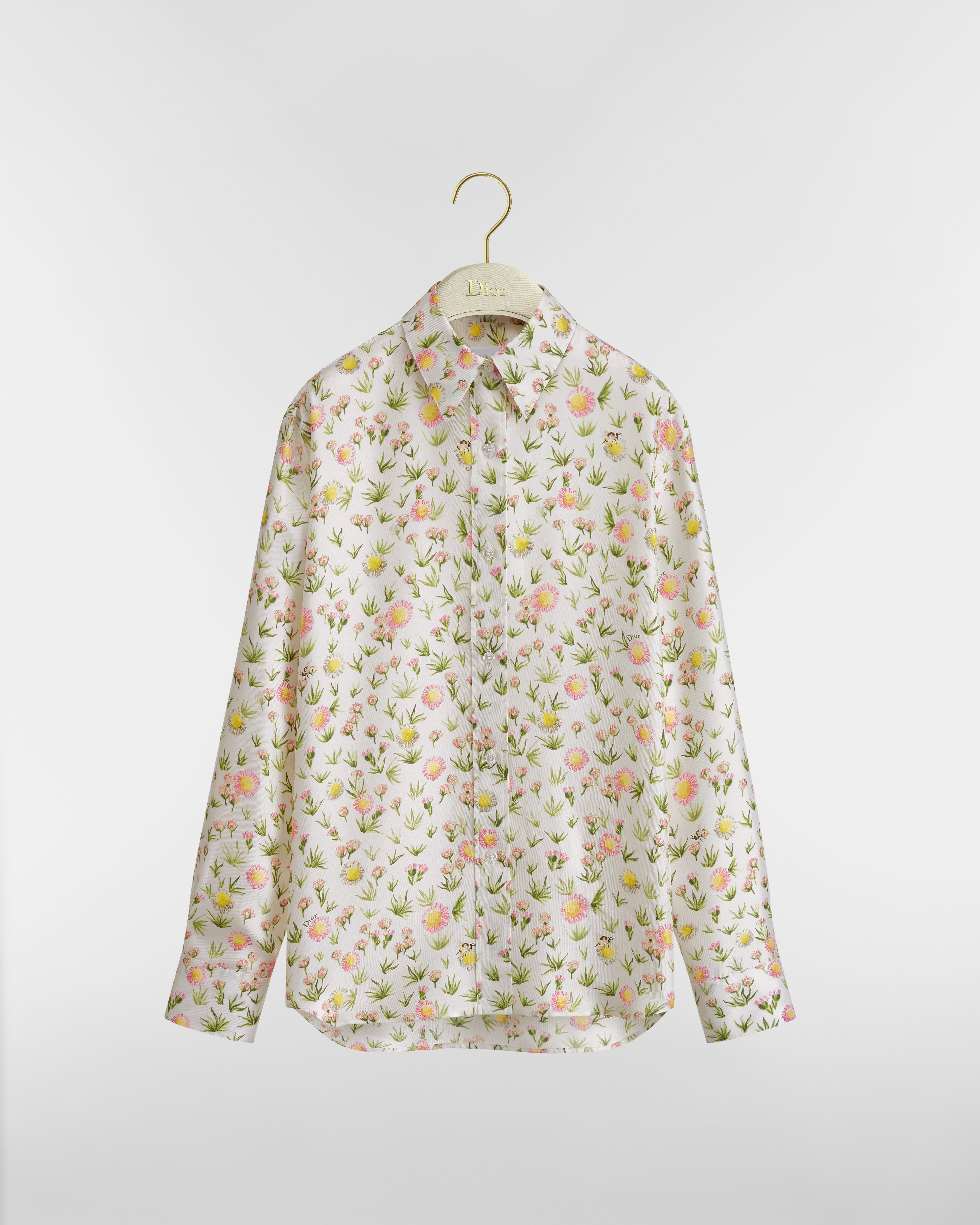 Blusa Sarga de seda Daisy Garden multicolor E01