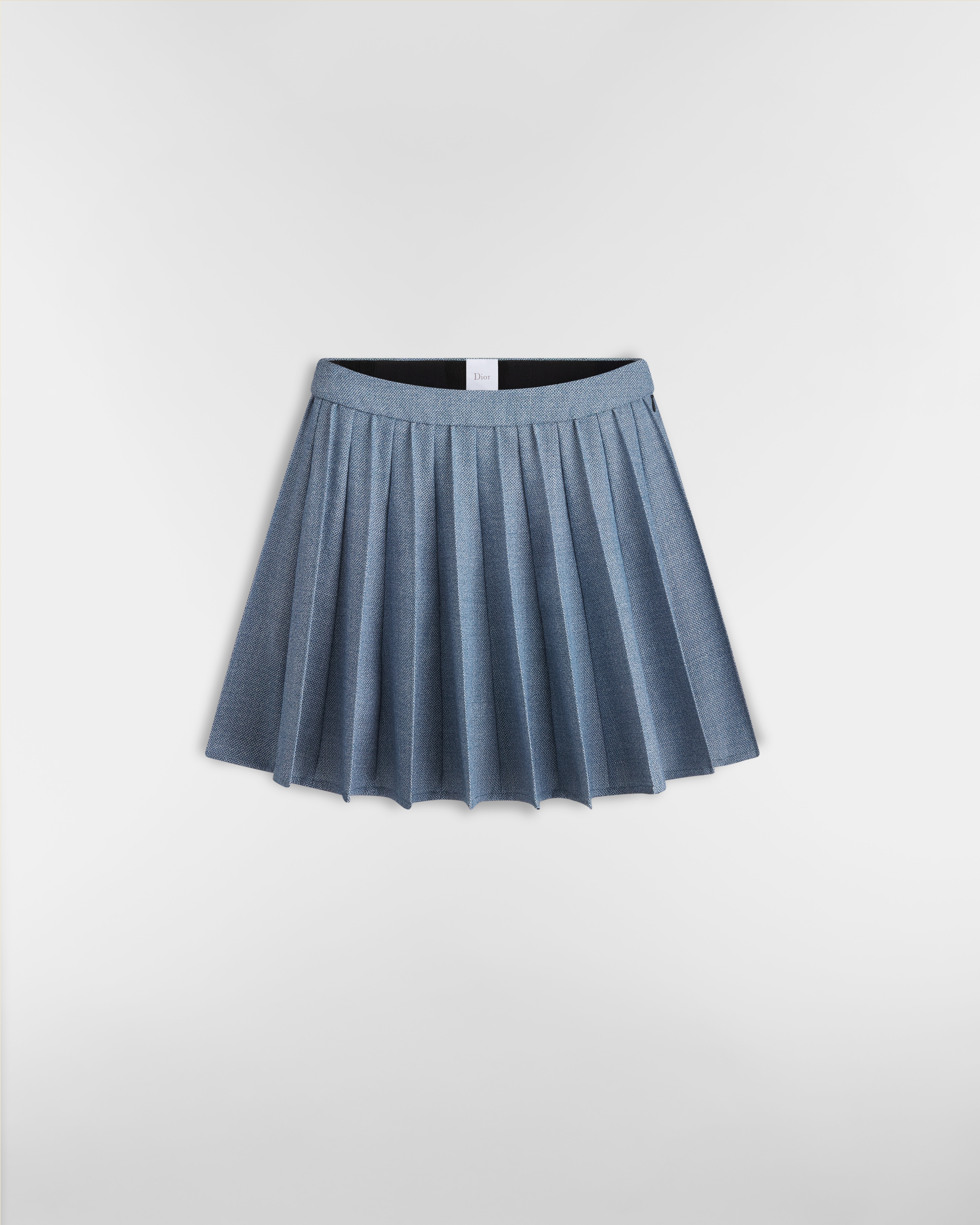 プリーツ ミニスカート バージンウール ツイード E01