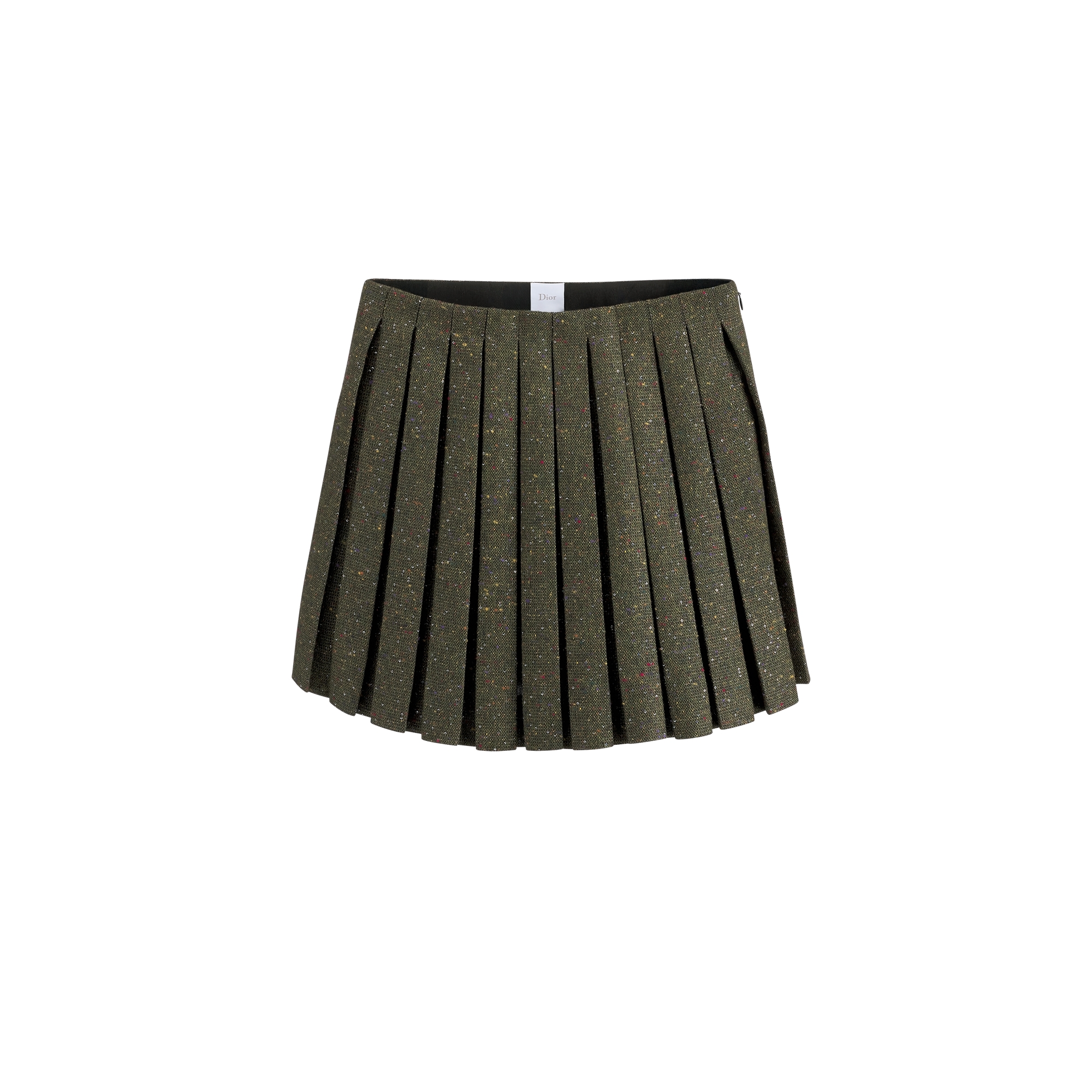 DIOR | プリーツ ミニスカート シルク & バージンウール ブレンド エン