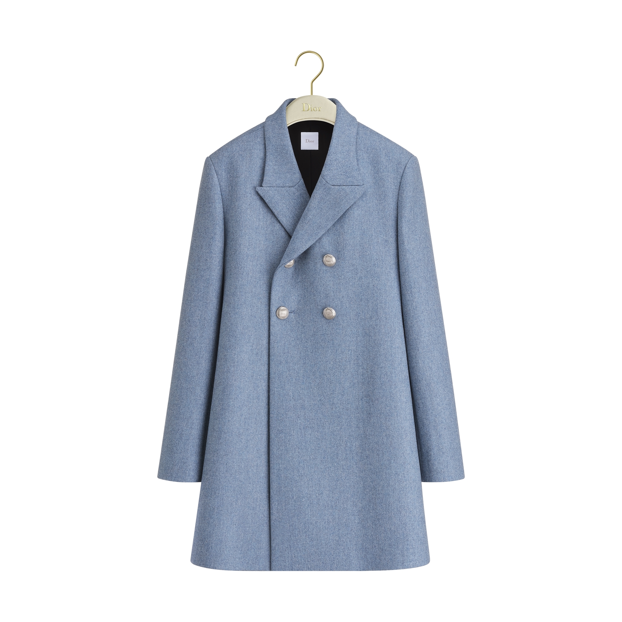 Coat Blue Virgin Wool Blend | DIOR