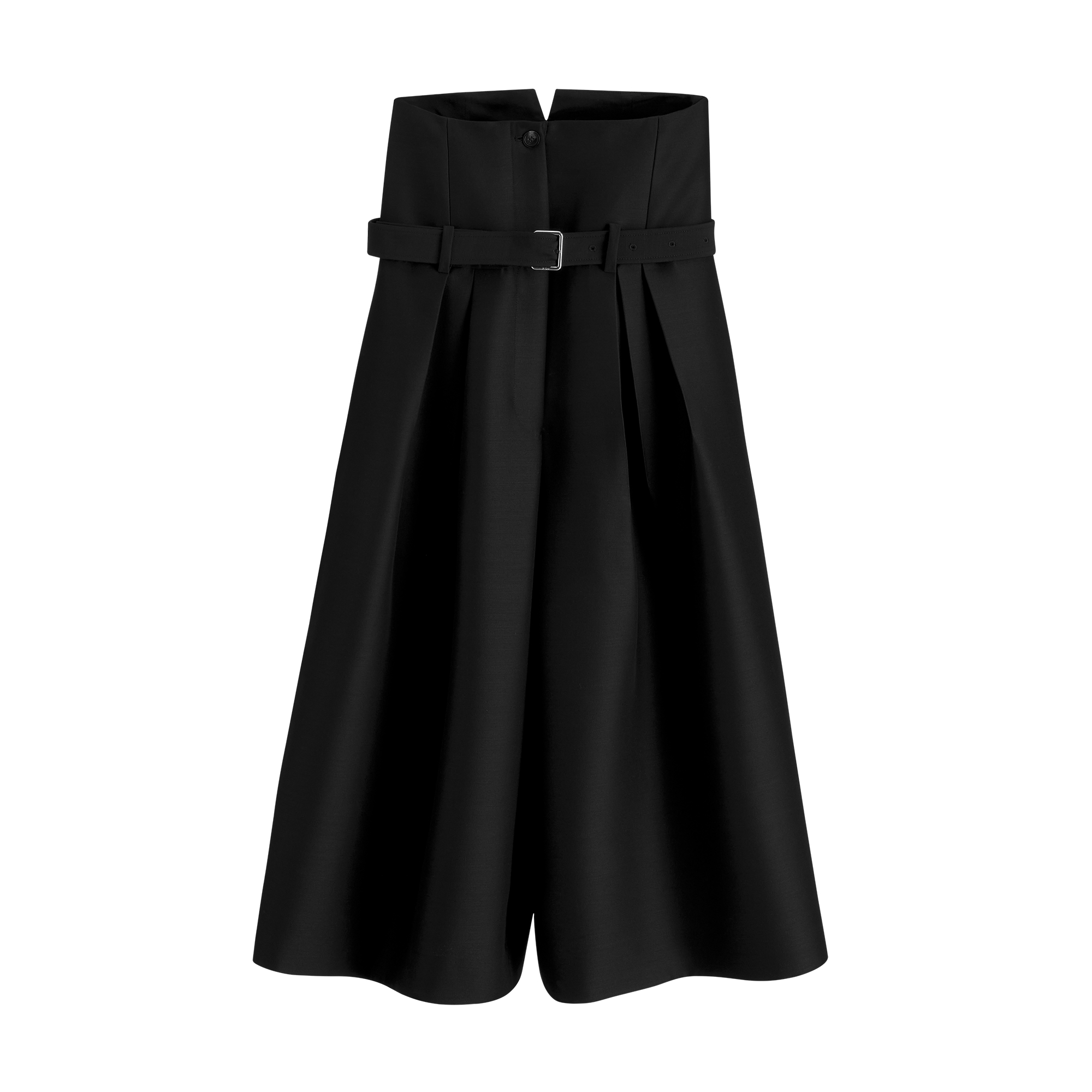 Belted Cropped Pants Black Wool and Silk | DIOR