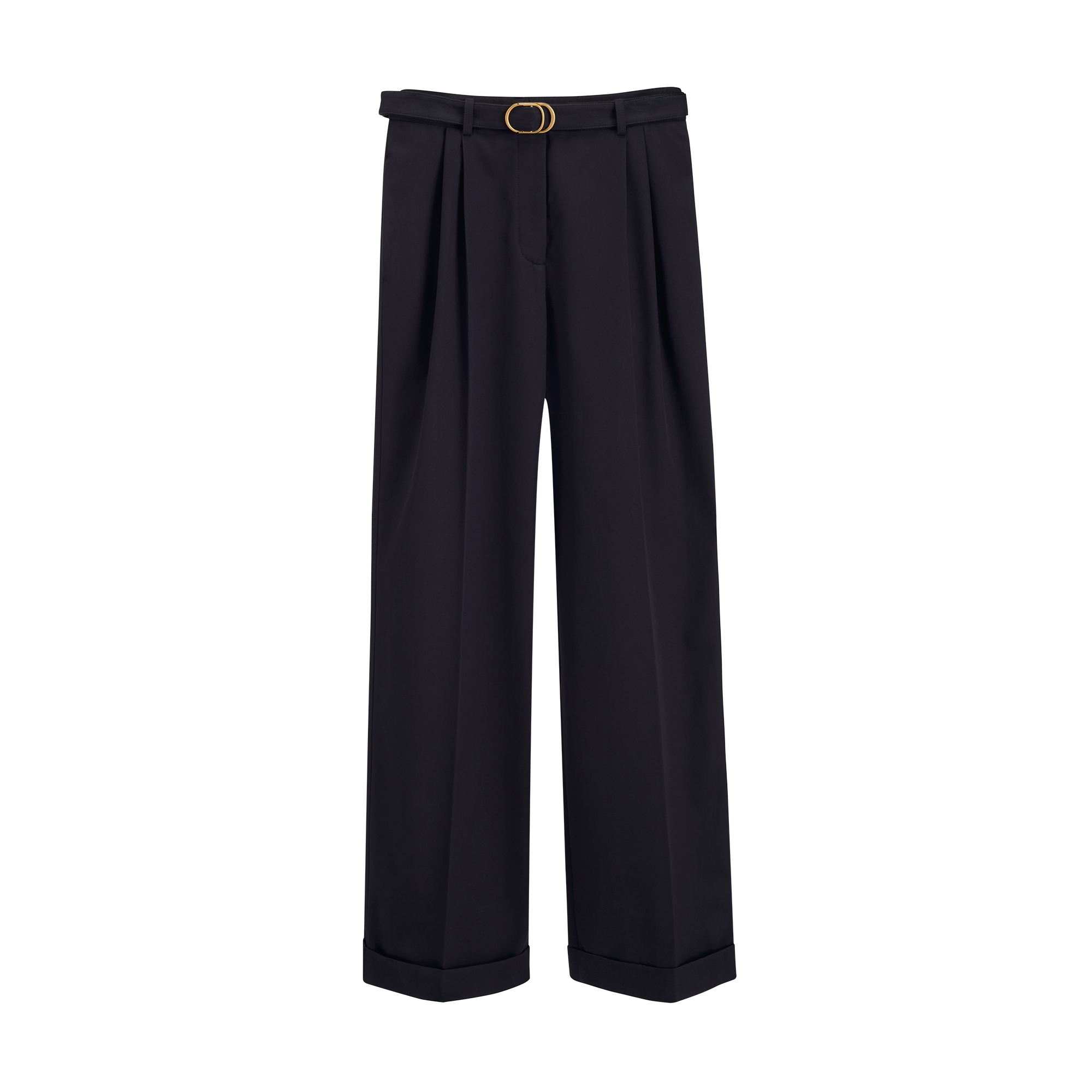  Gabardine di cotone e seta blu navy