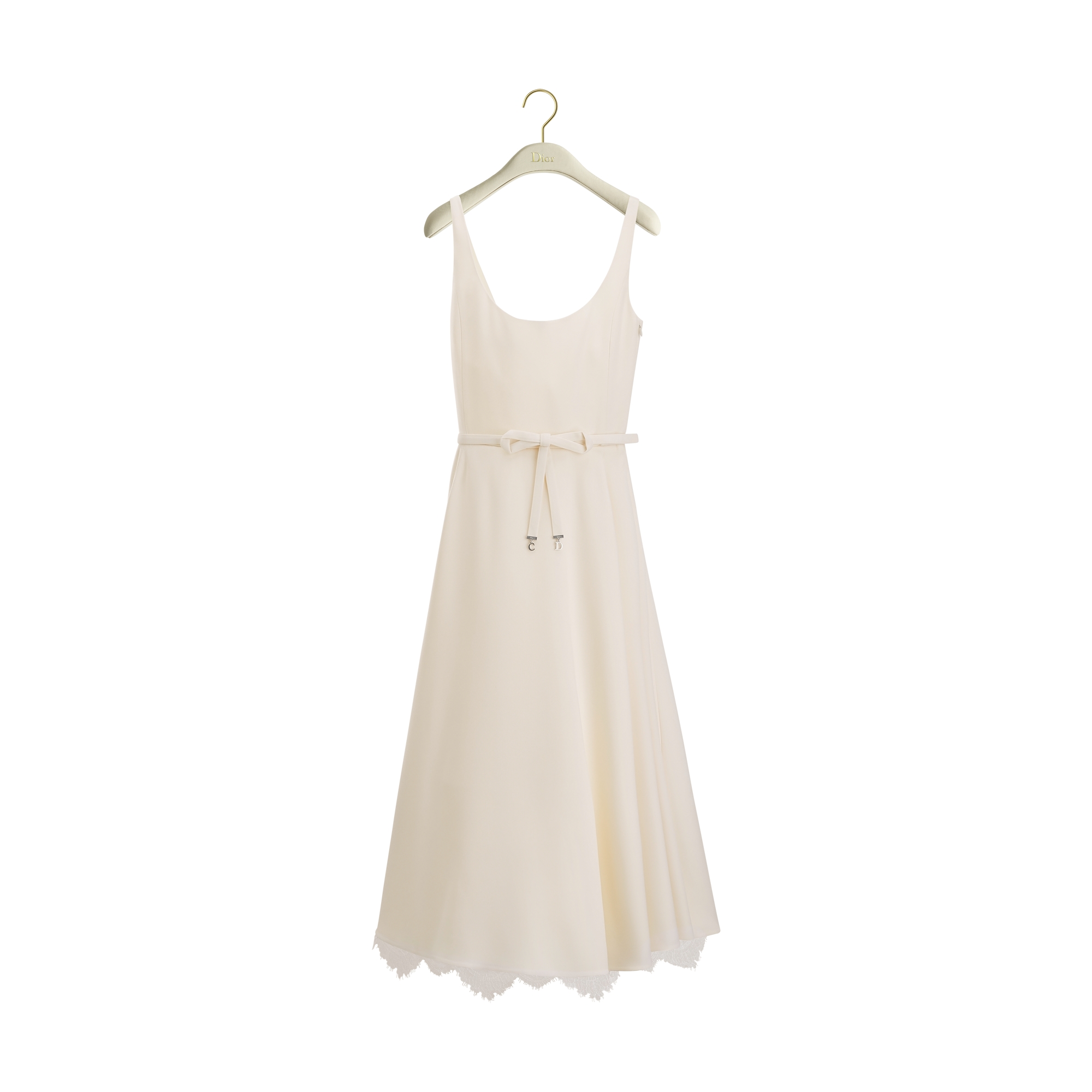  White Wool, Silk and Lace