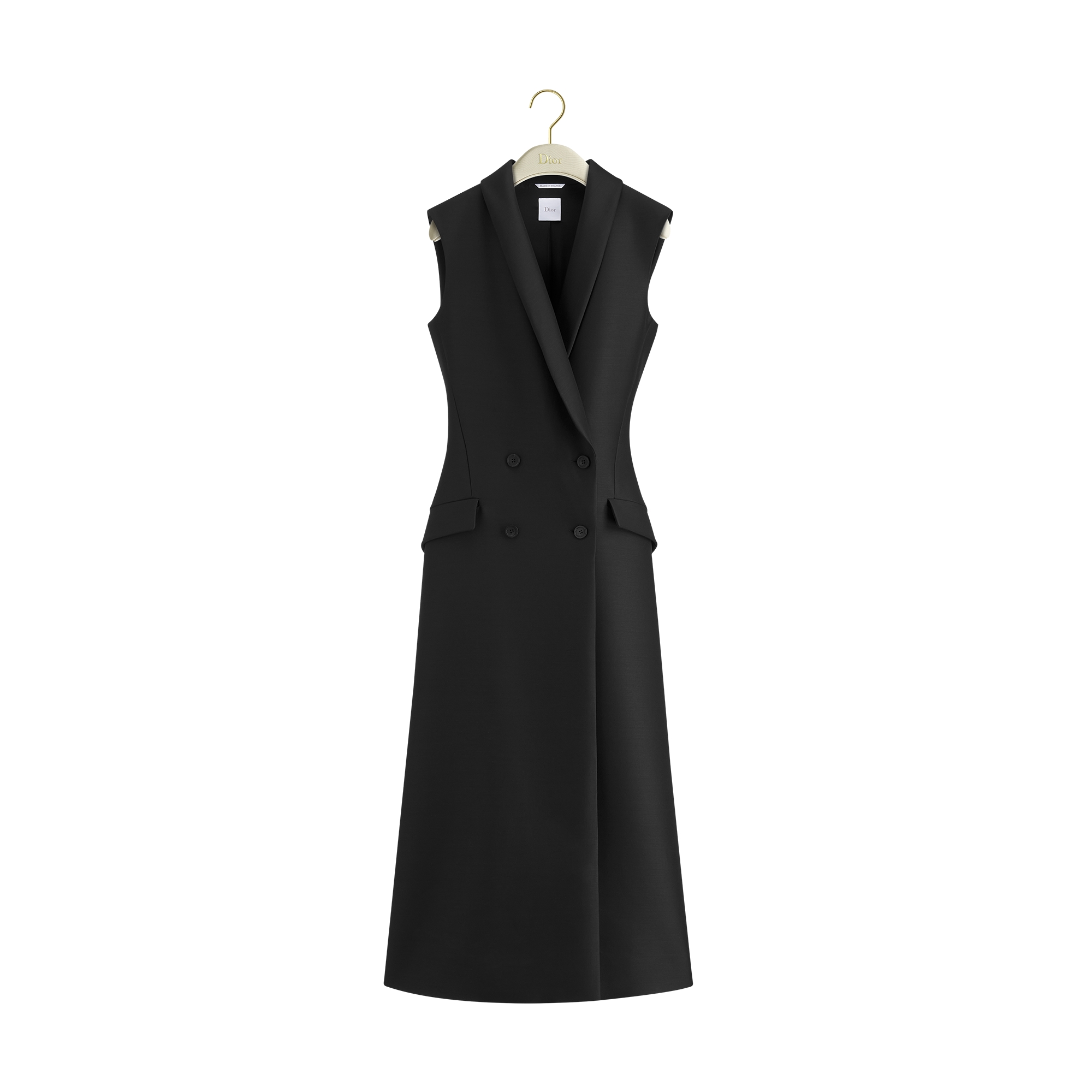 Mid-Length Blazer Dress Black Wool and Silk | DIOR