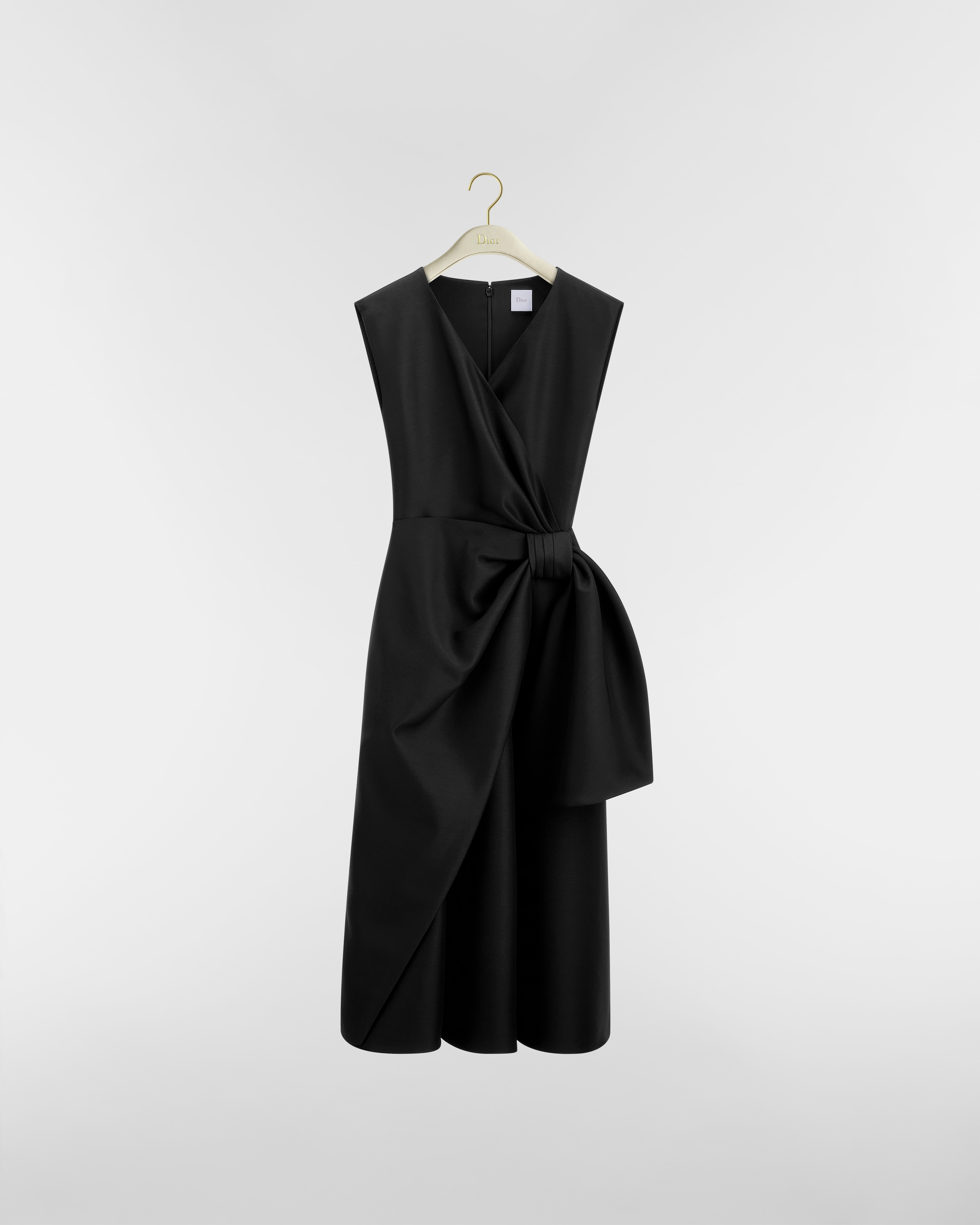 Abito midi con drappeggio