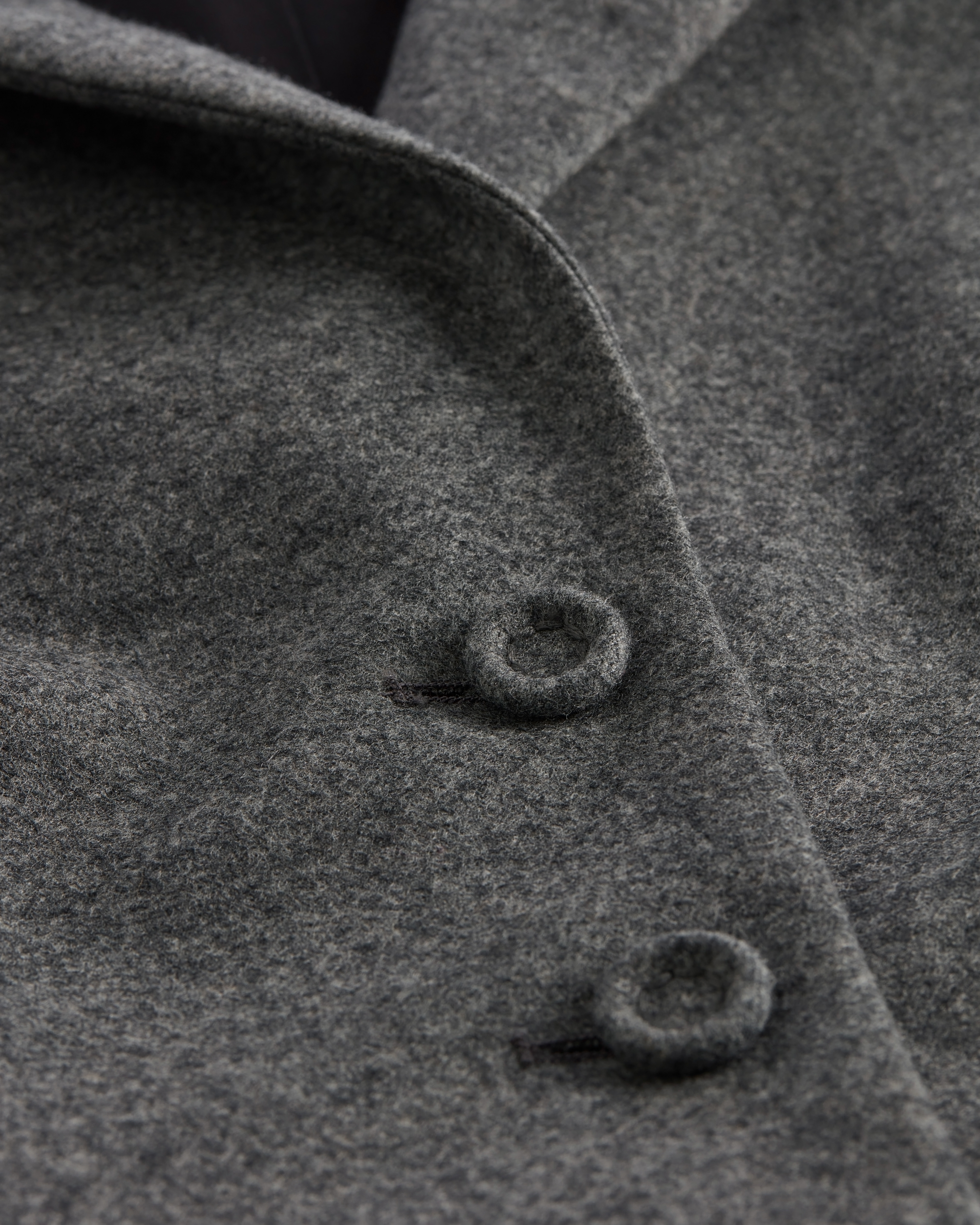 Blazer com corte ajustado Flanela de lã e cashmere cinza E09