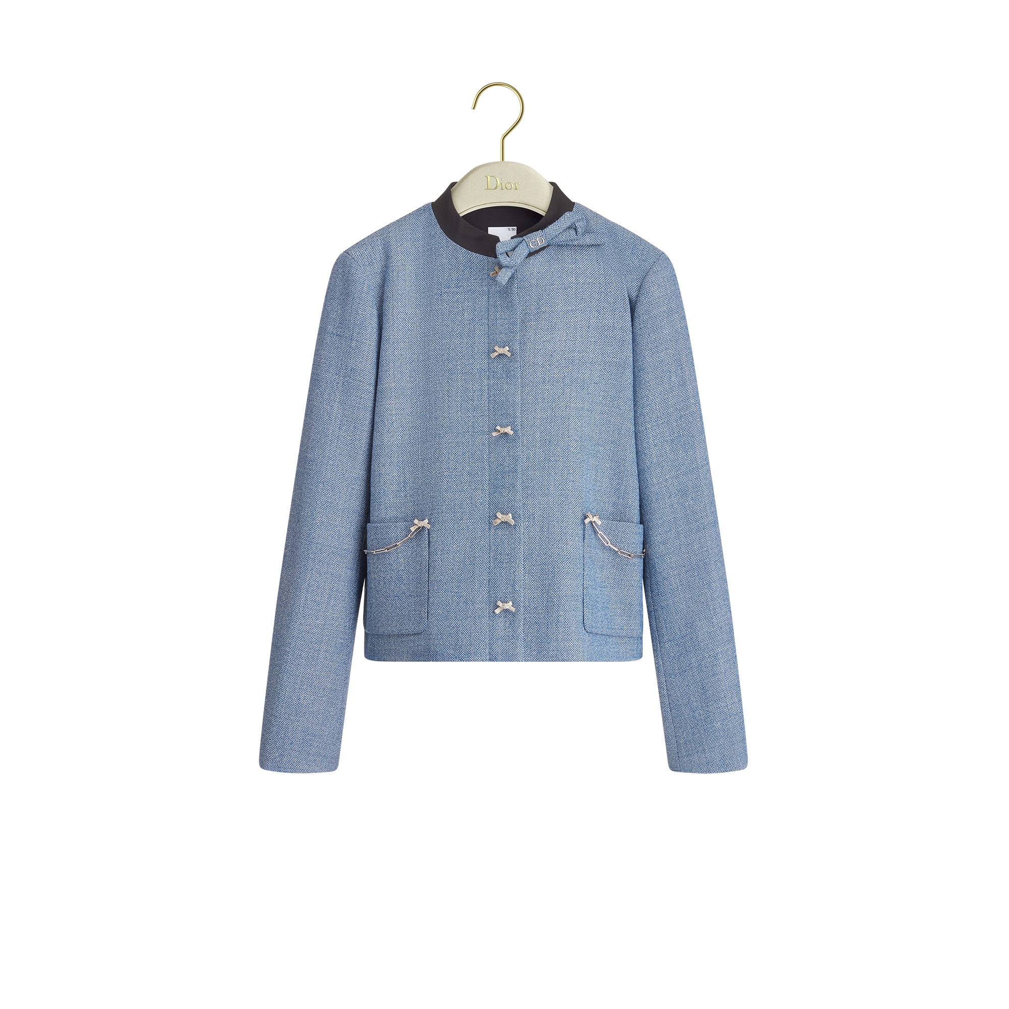  Blue Virgin Wool Tweed