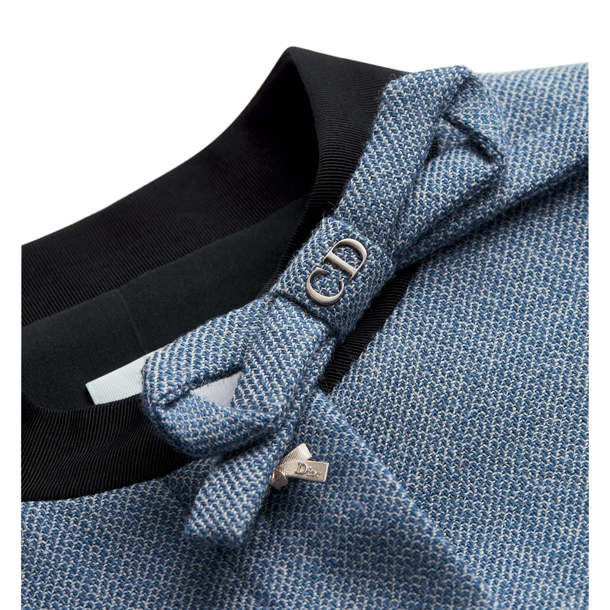 Cropped Jacket Blue Virgin Wool Tweed E09