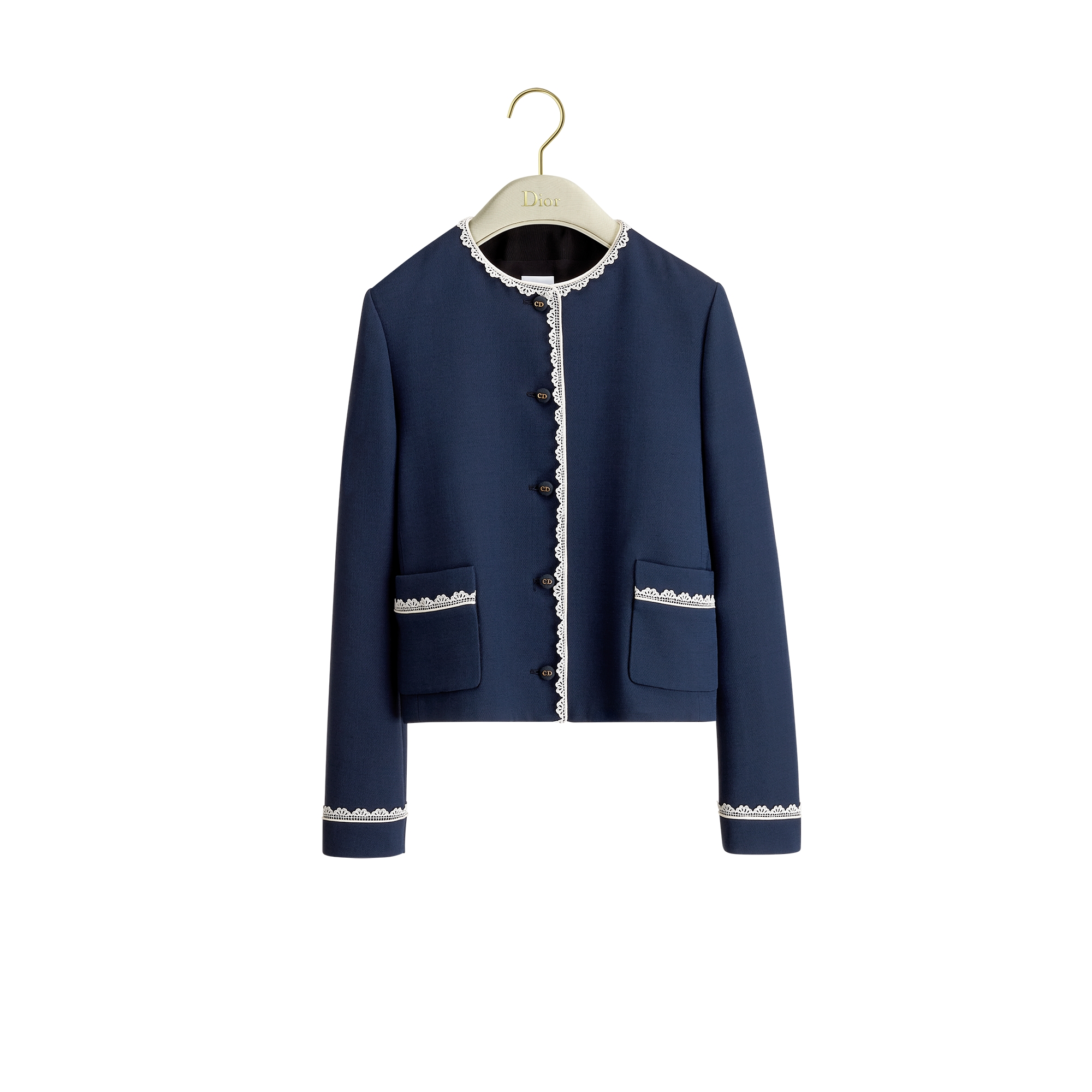 DIOR | クロップド ジャケット ウール・シルク・レース