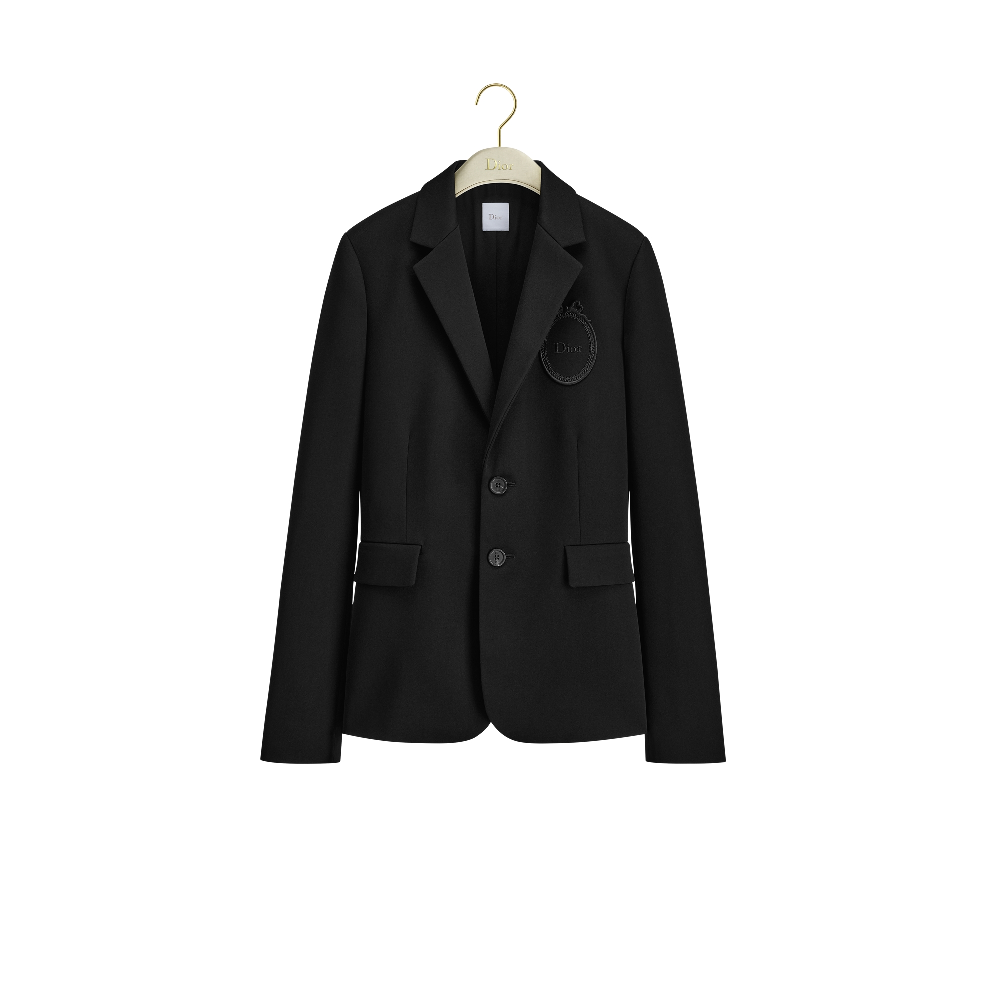 Dior Médaillon Blazer Black Virgin Wool | DIOR