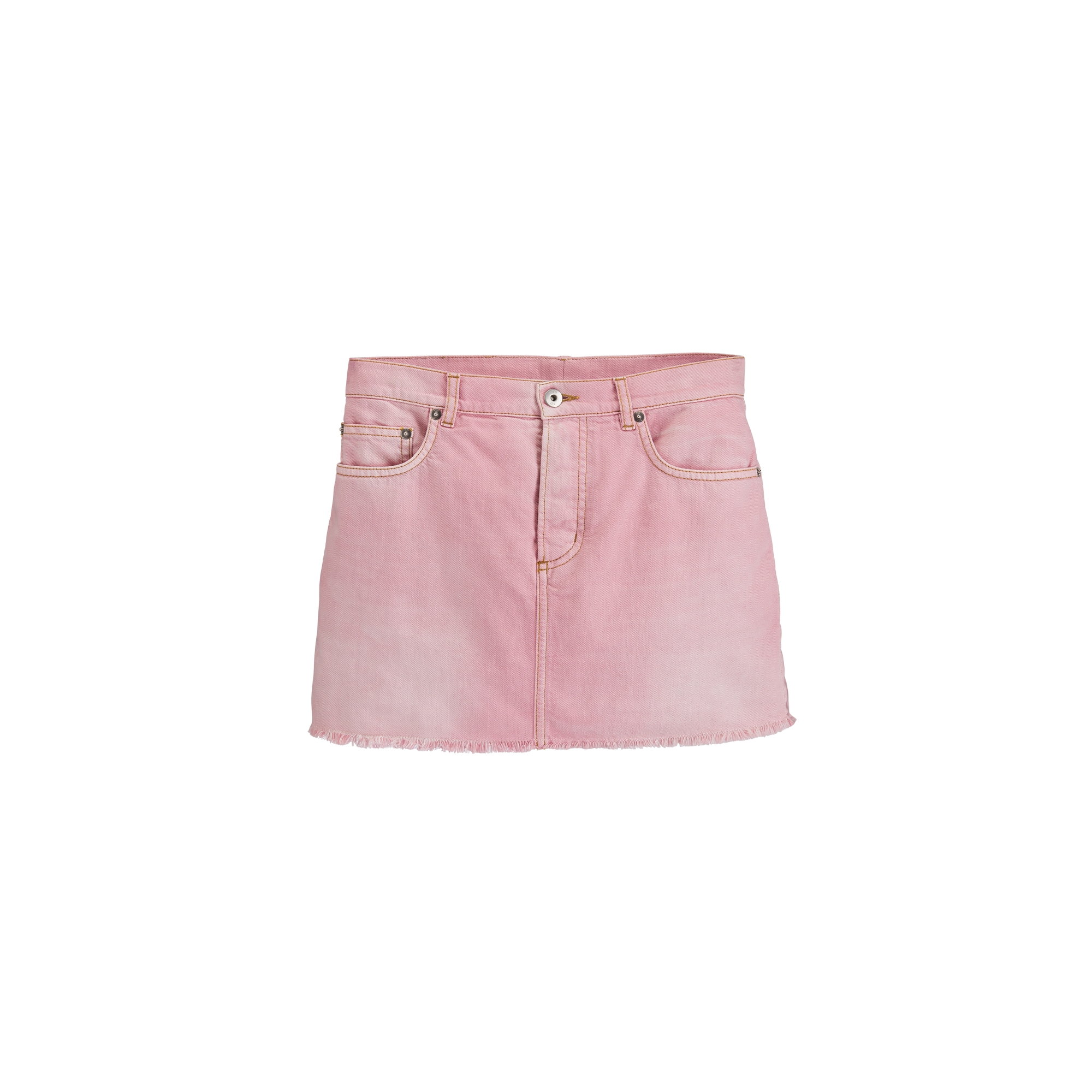 Miniskirt Pink Stonewashed Cotton Denim E01