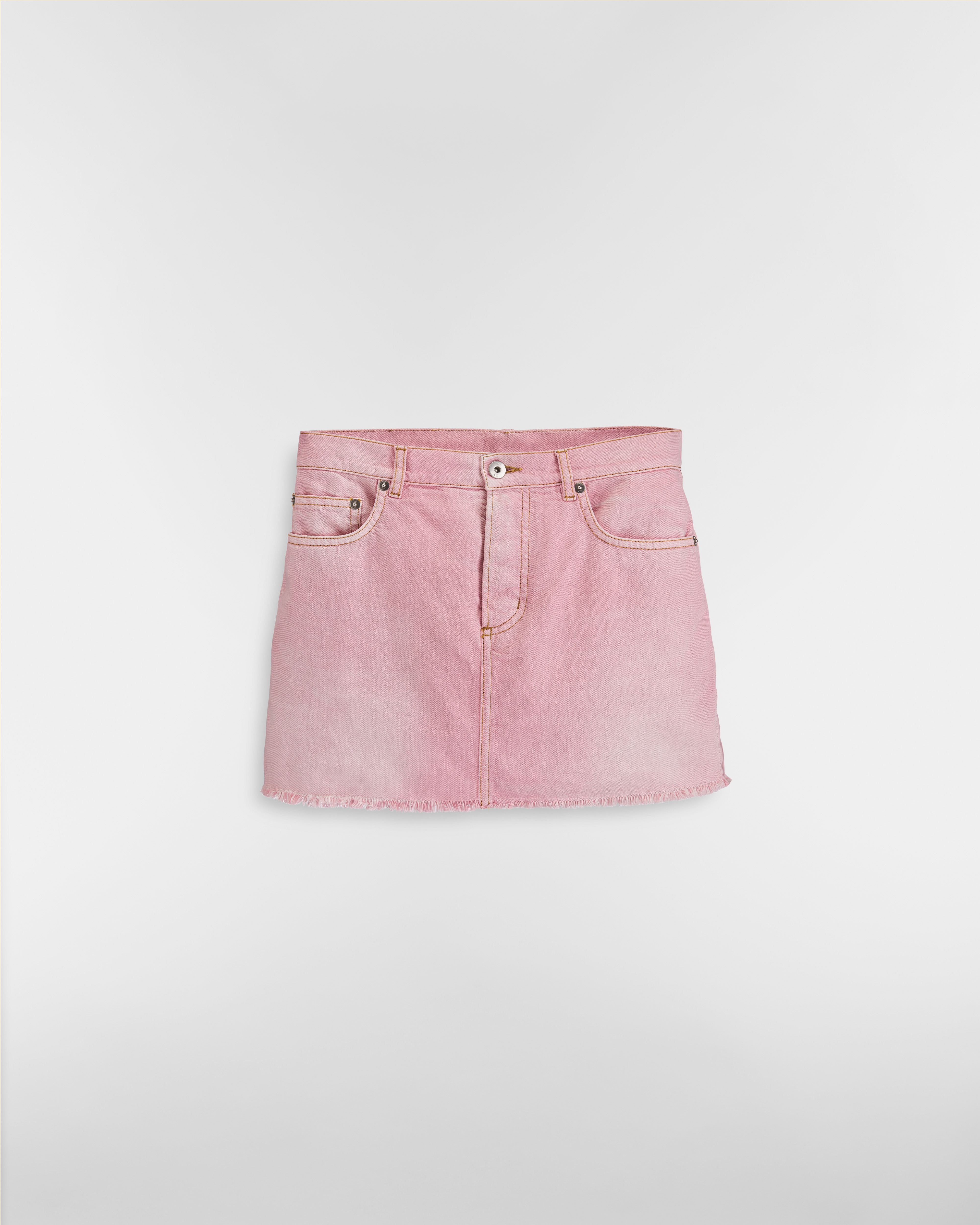 Miniskirt Pink Stonewashed Cotton Denim E01