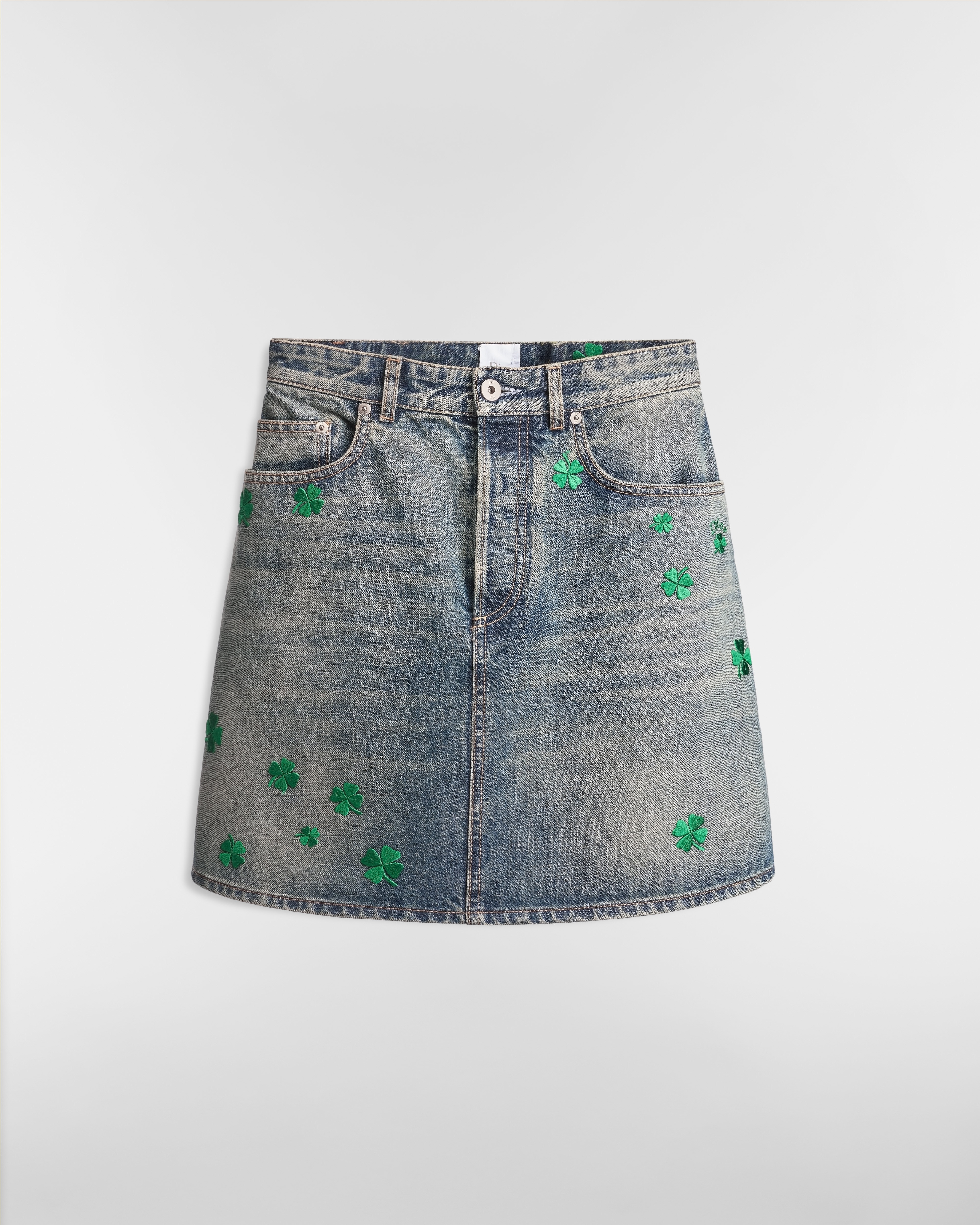 エンブロイダリー ミニスカート Dior Clover コットンデニム E01