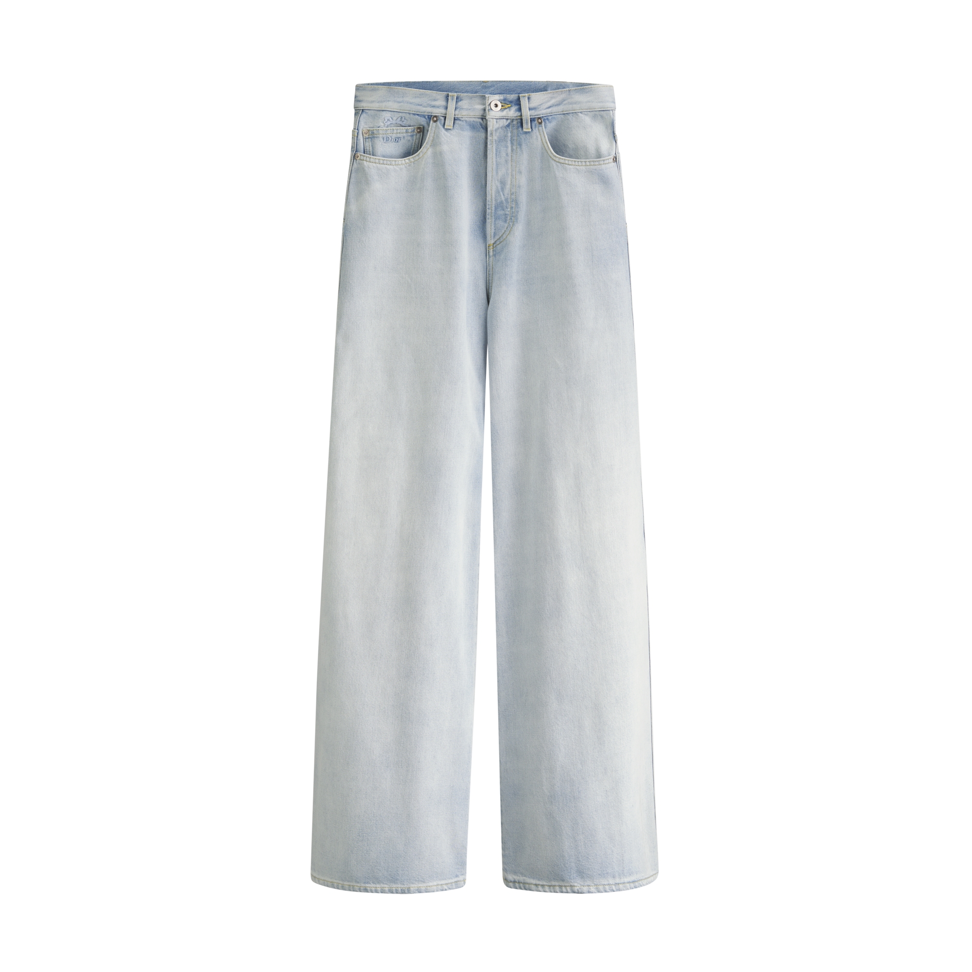 Flared Jeans Light Blue Stonewashed Cotton Denim | DIOR