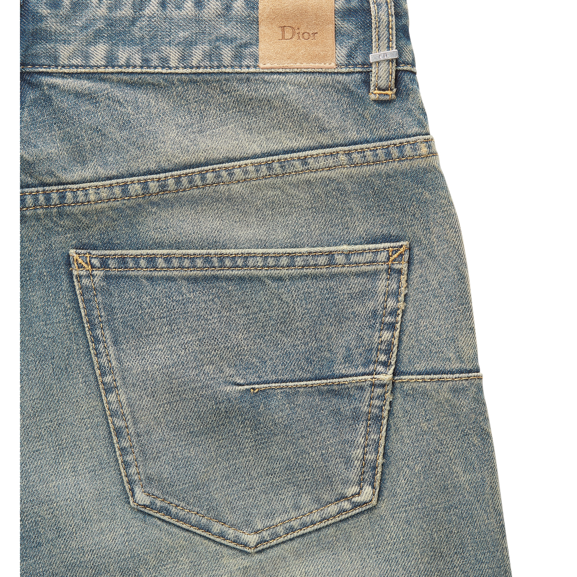Flared Jeans Blue Stonewashed Cotton Denim E10