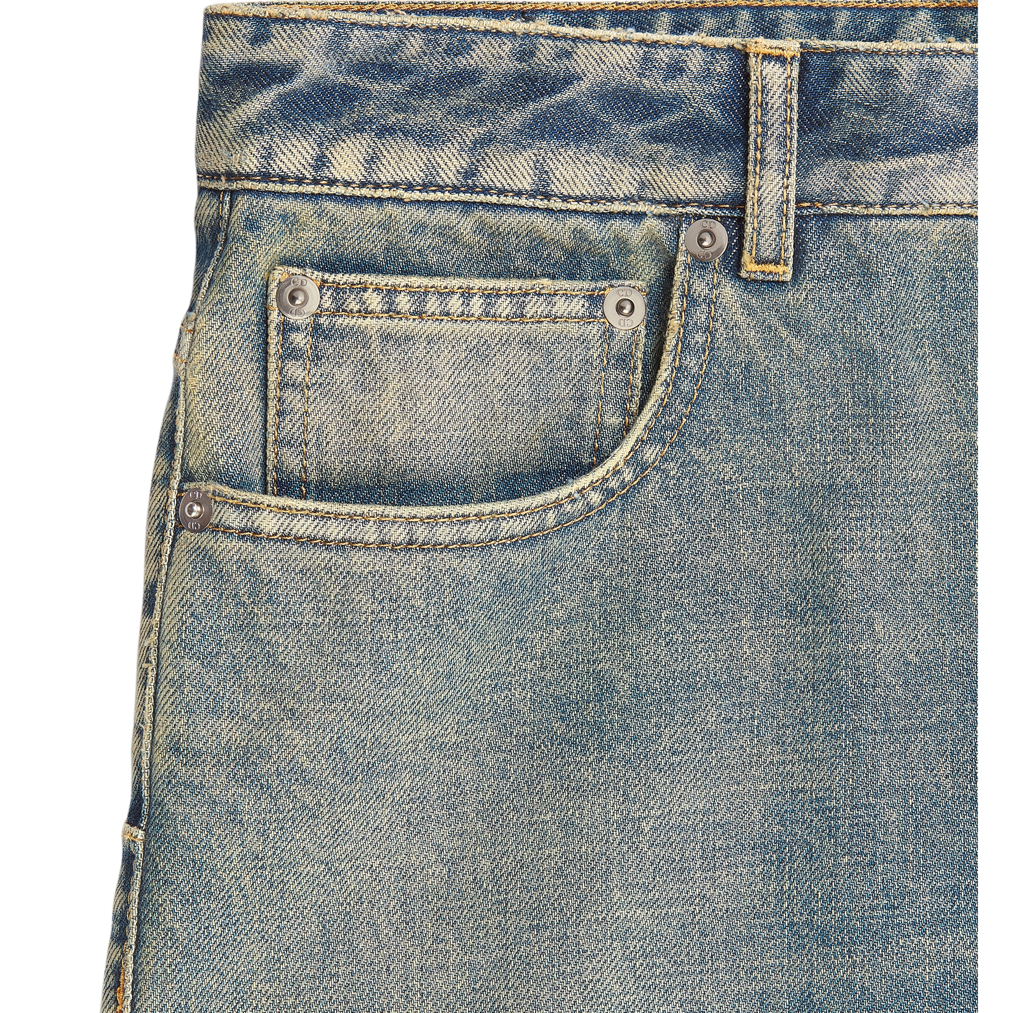 Flared Jeans Blue Stonewashed Cotton Denim E11