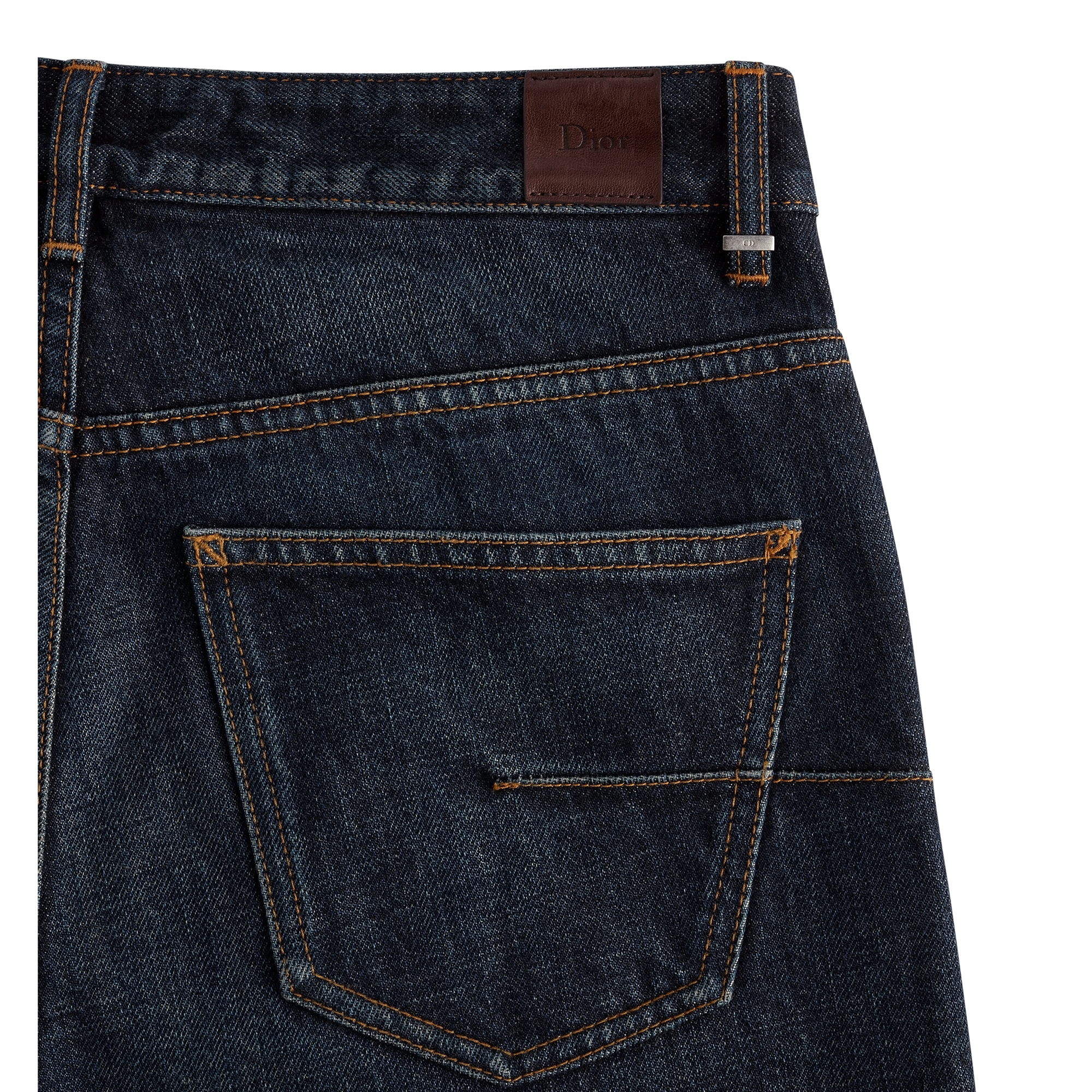 Flared Jeans Deep Blue Cotton Denim E10