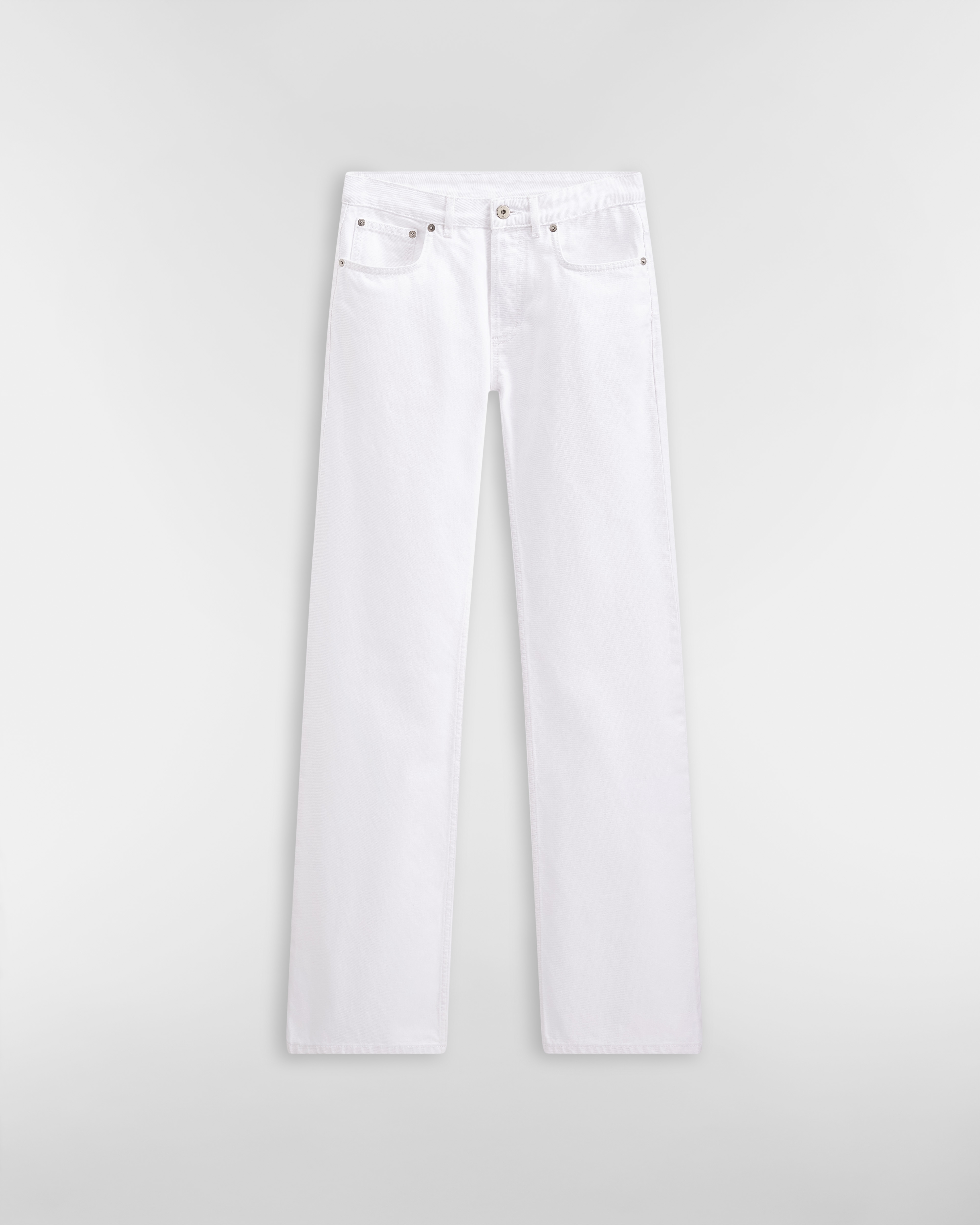 Jeans mit regulärer Passform Baumwolldenim in Weiß E01