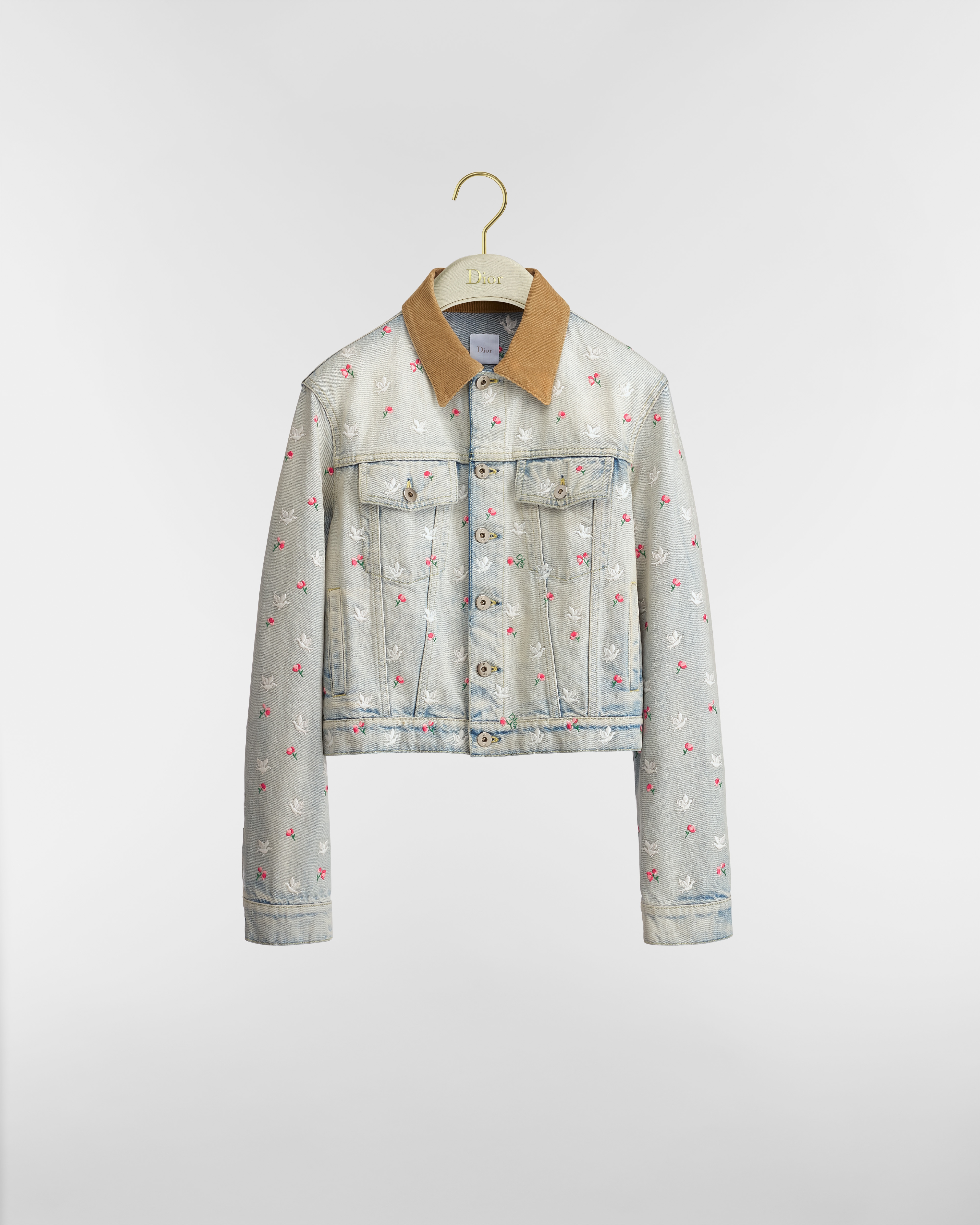 Dioramour エンブロイダリー ジャケット Doves & Roses コットンデニム E01