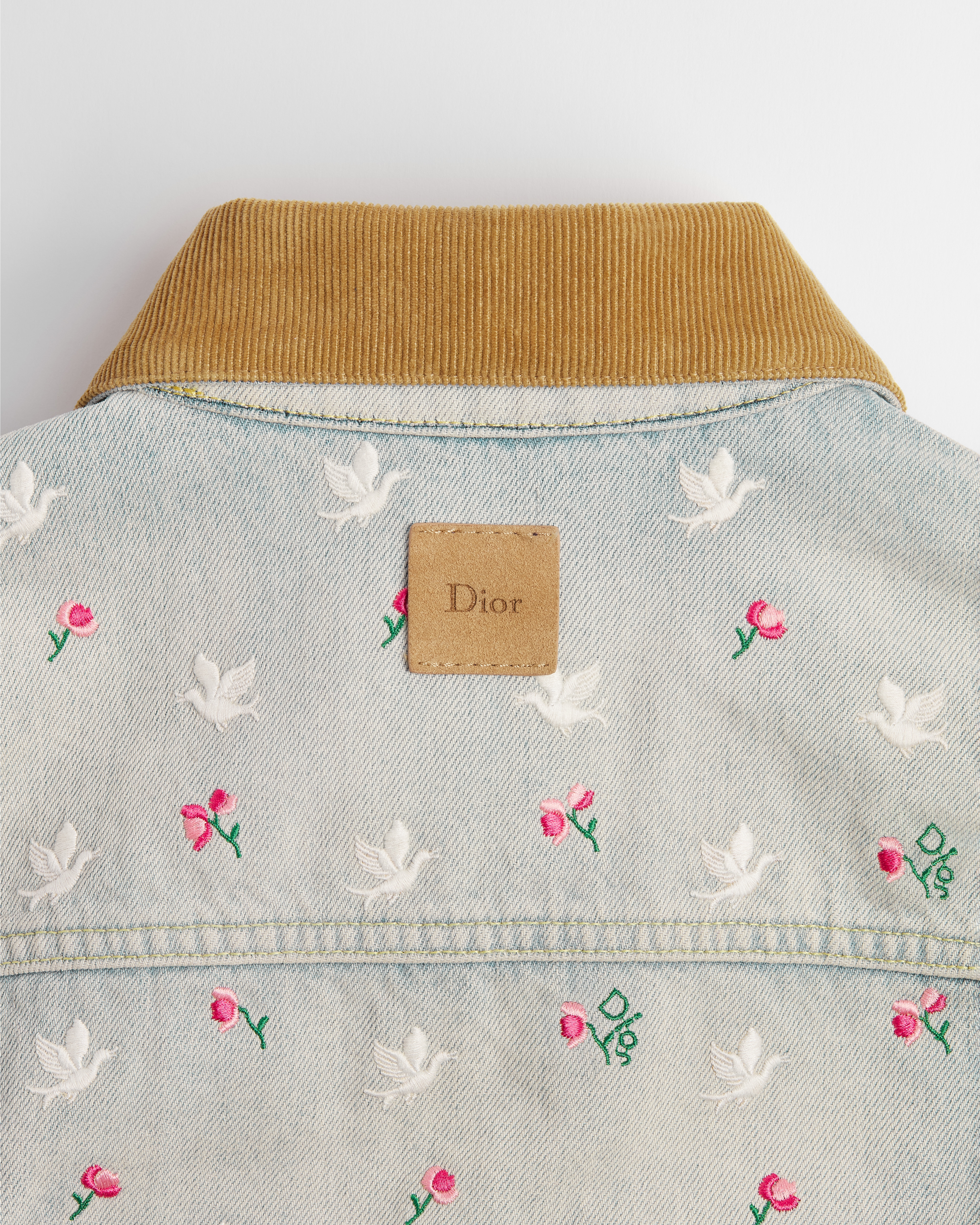 Dioramour エンブロイダリー ジャケット Doves & Roses コットンデニム E09