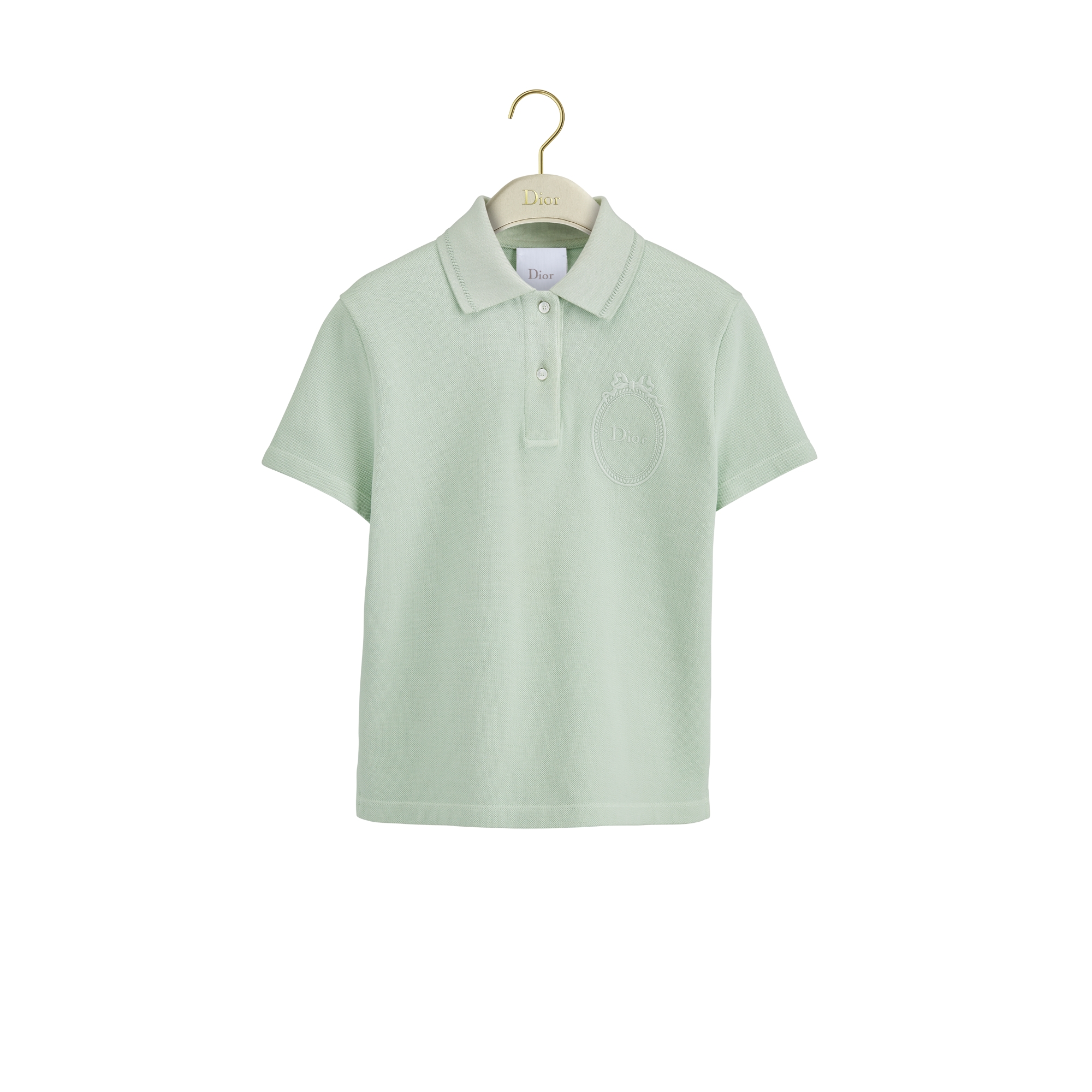  Green Cotton-Blend Piqué