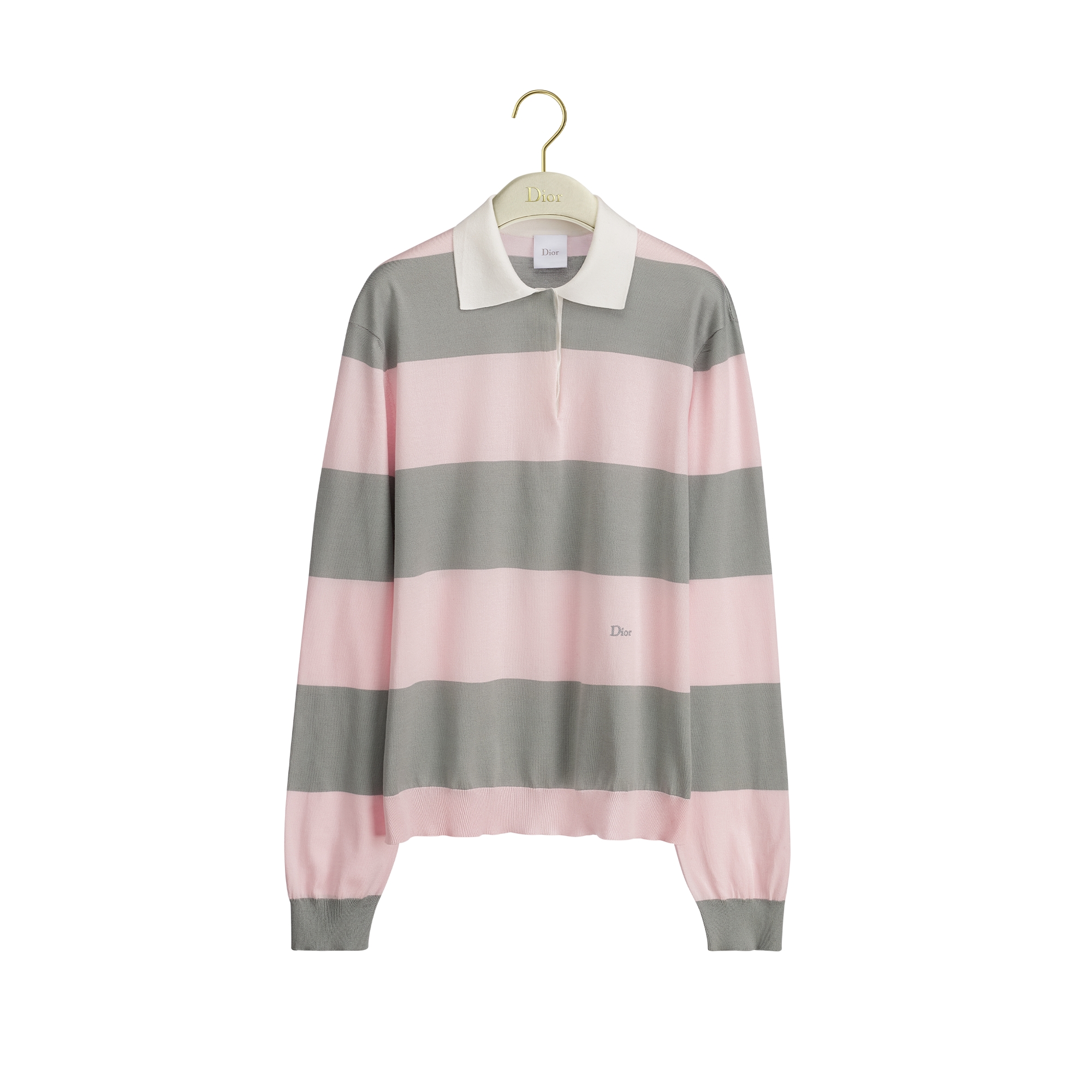  Maglia di cotone grigia e rosa