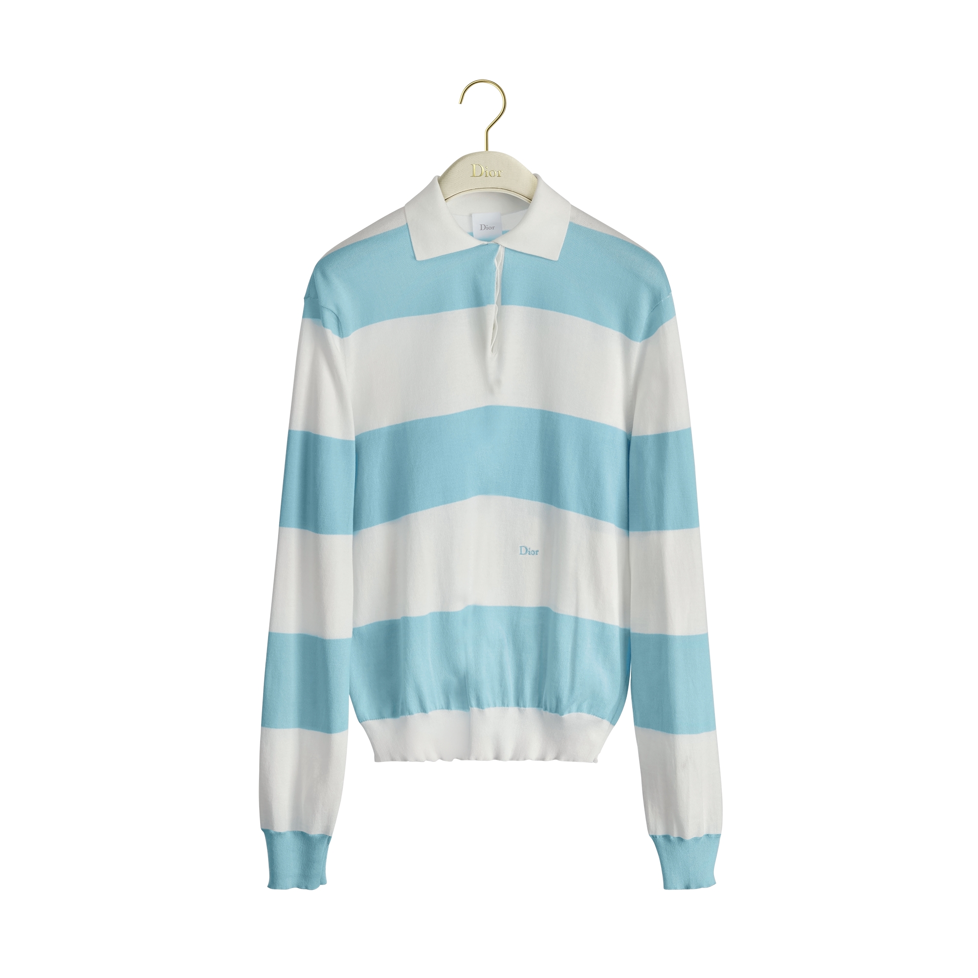  Blue and Ecru Cotton Knit