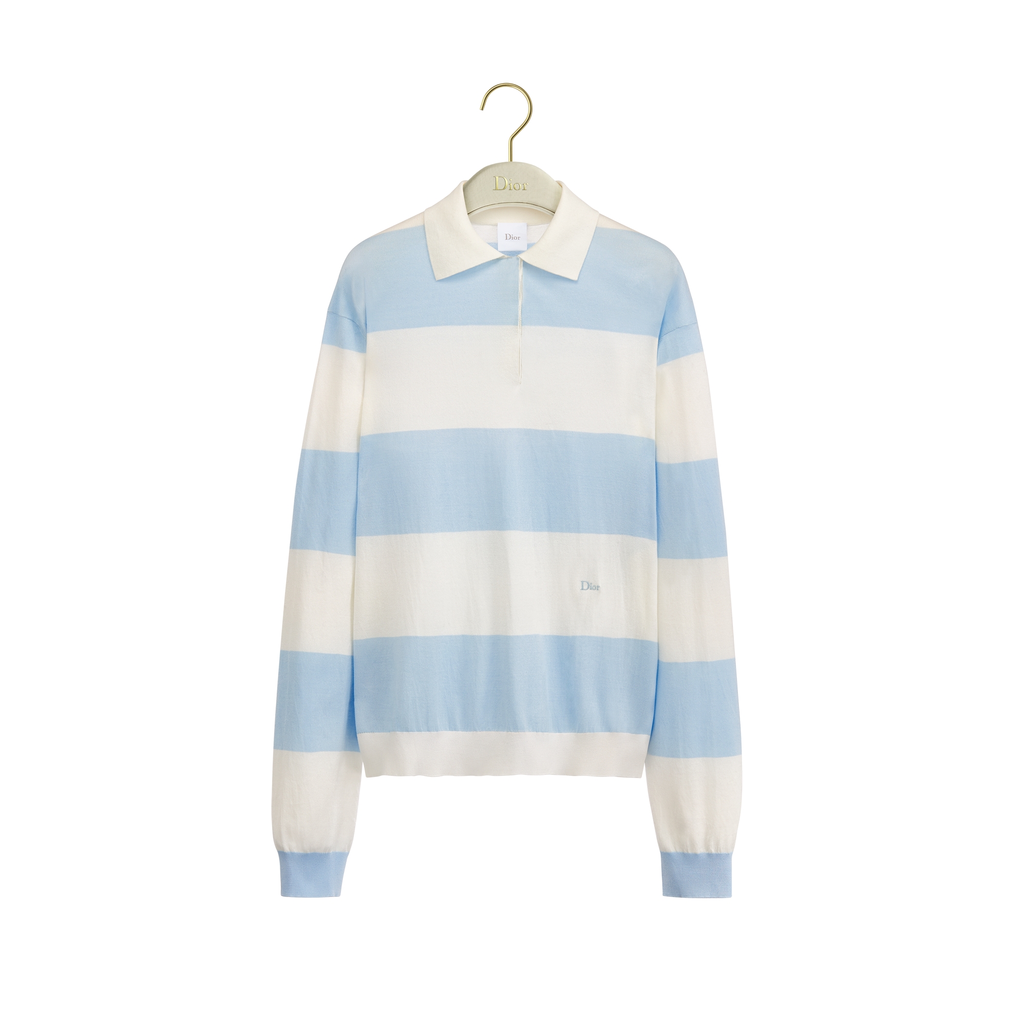  Maglia di cotone blu e bianca