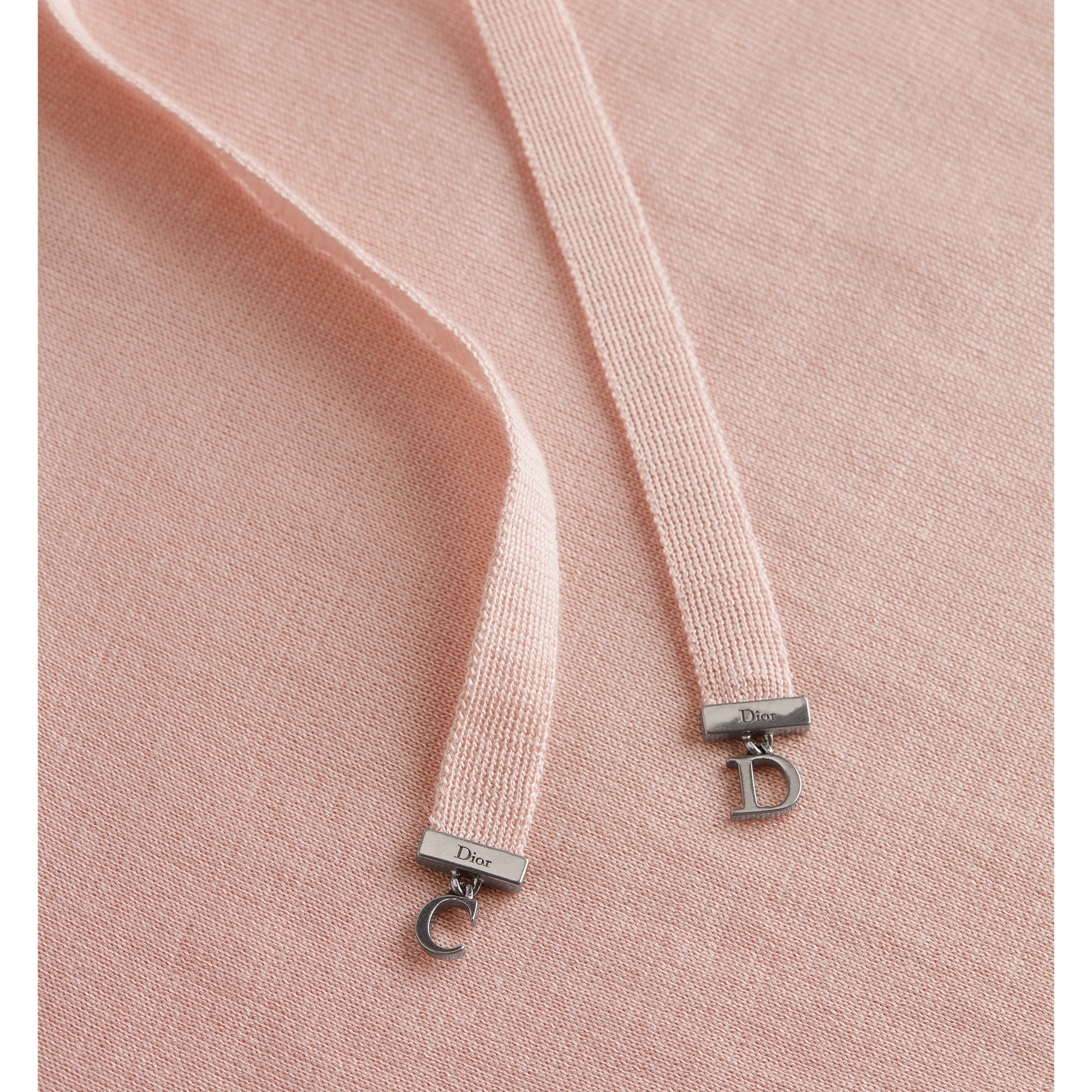 Short-Sleeved Fitted Sweater Pink Silk Knit E10