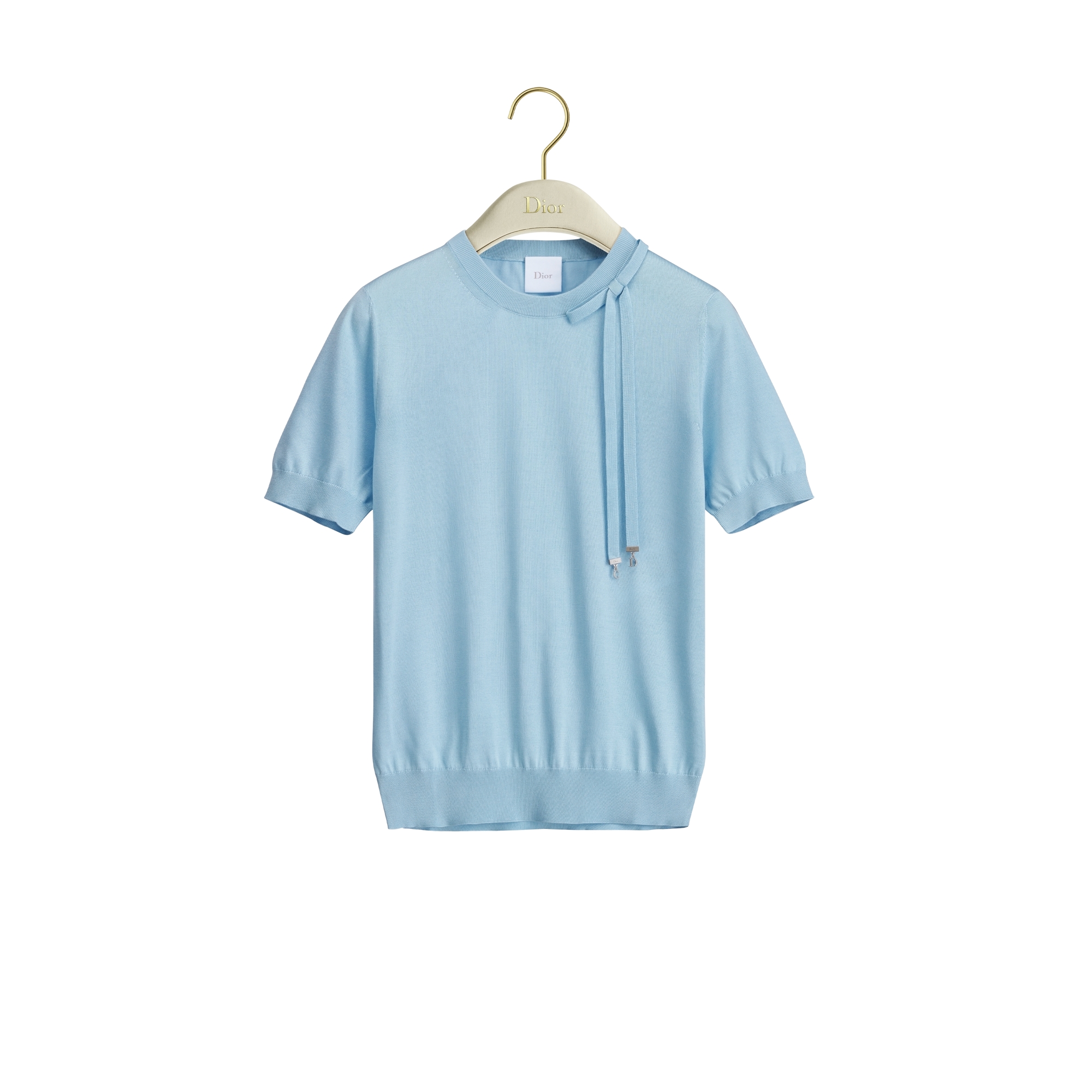  Maille de soie bleu ciel