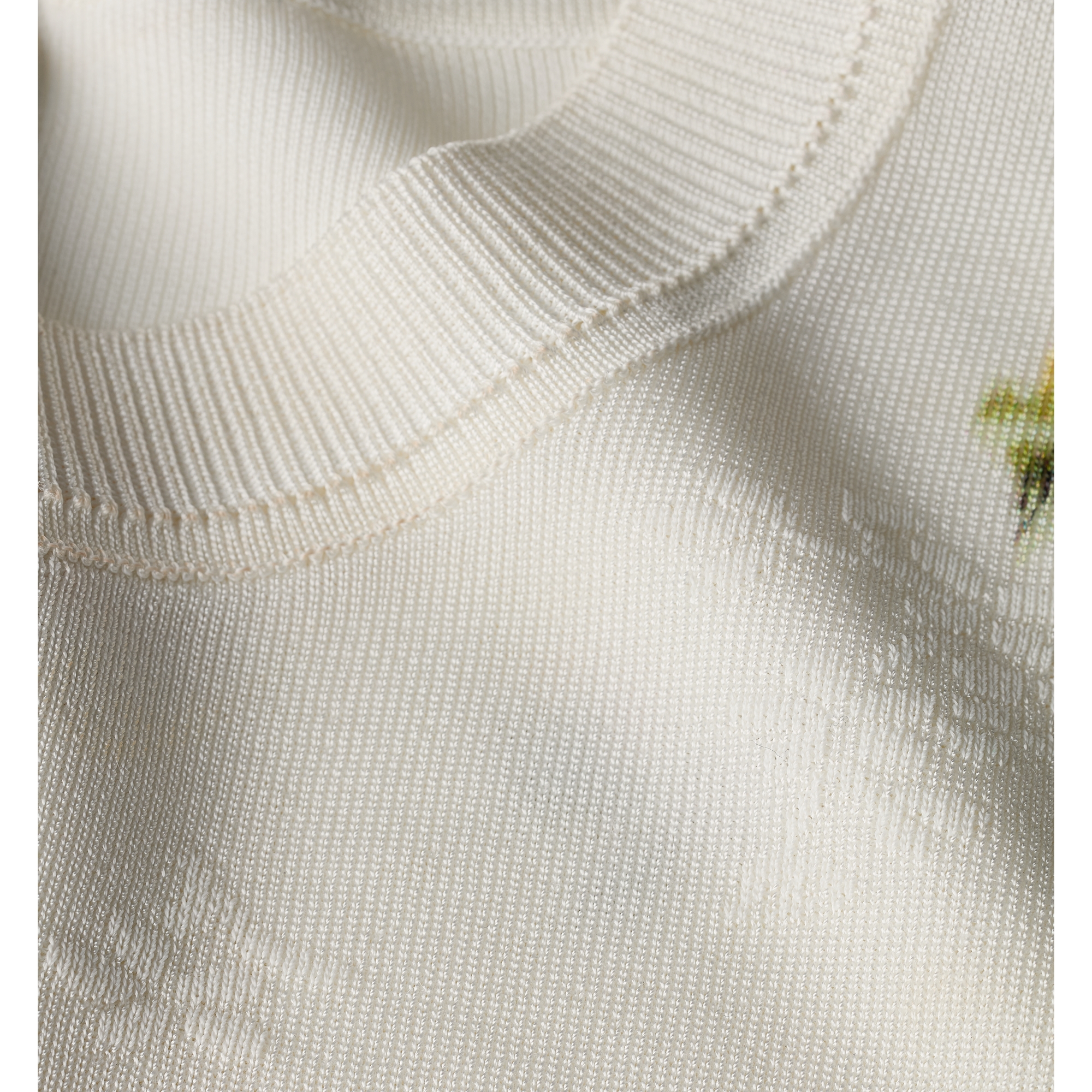 Short-Sleeved Sweater Ecru Multicolor Dior Secret Garden Technical Jacquard E10