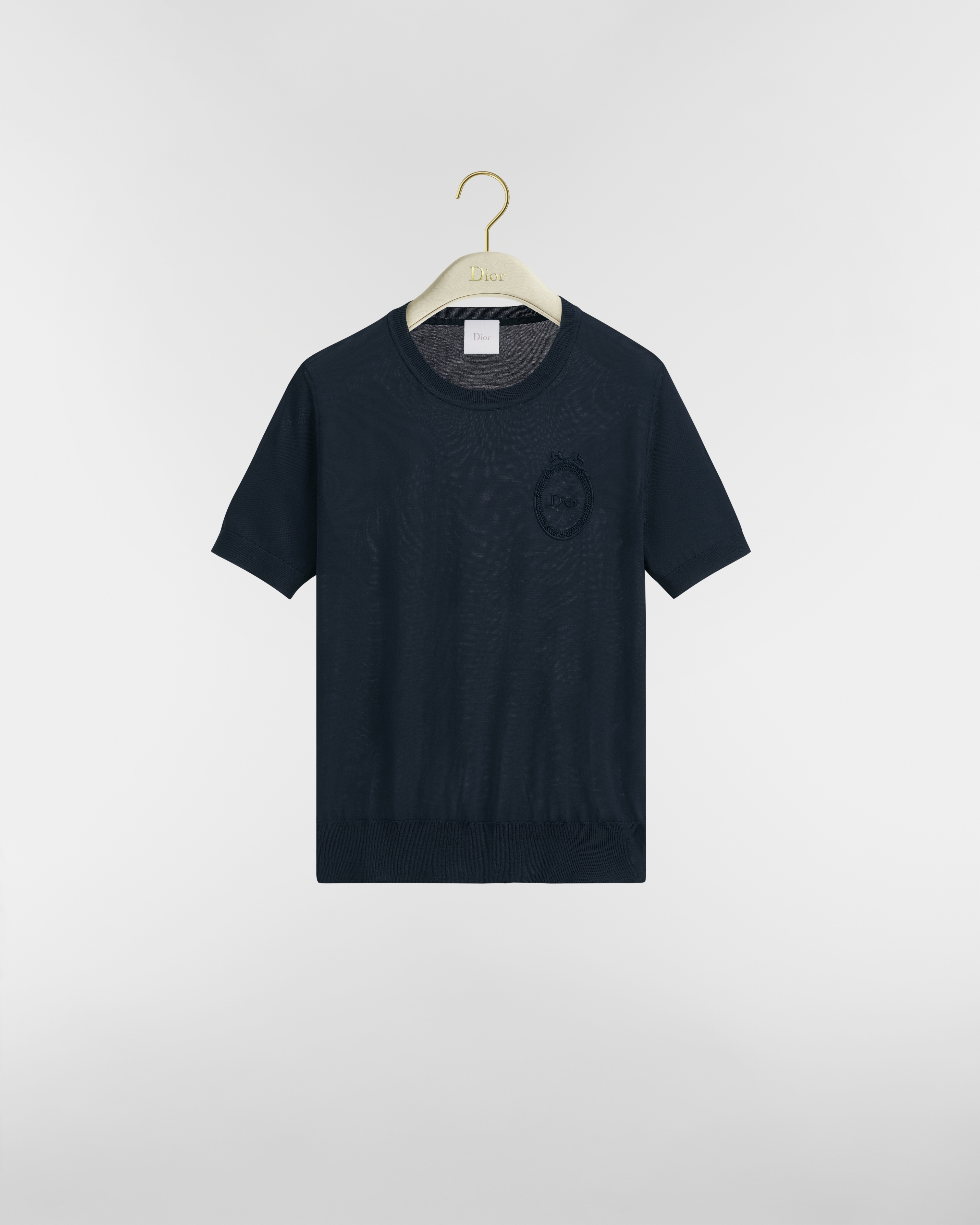 Embroidered Dior Médaillon Short-Sleeved Sweater