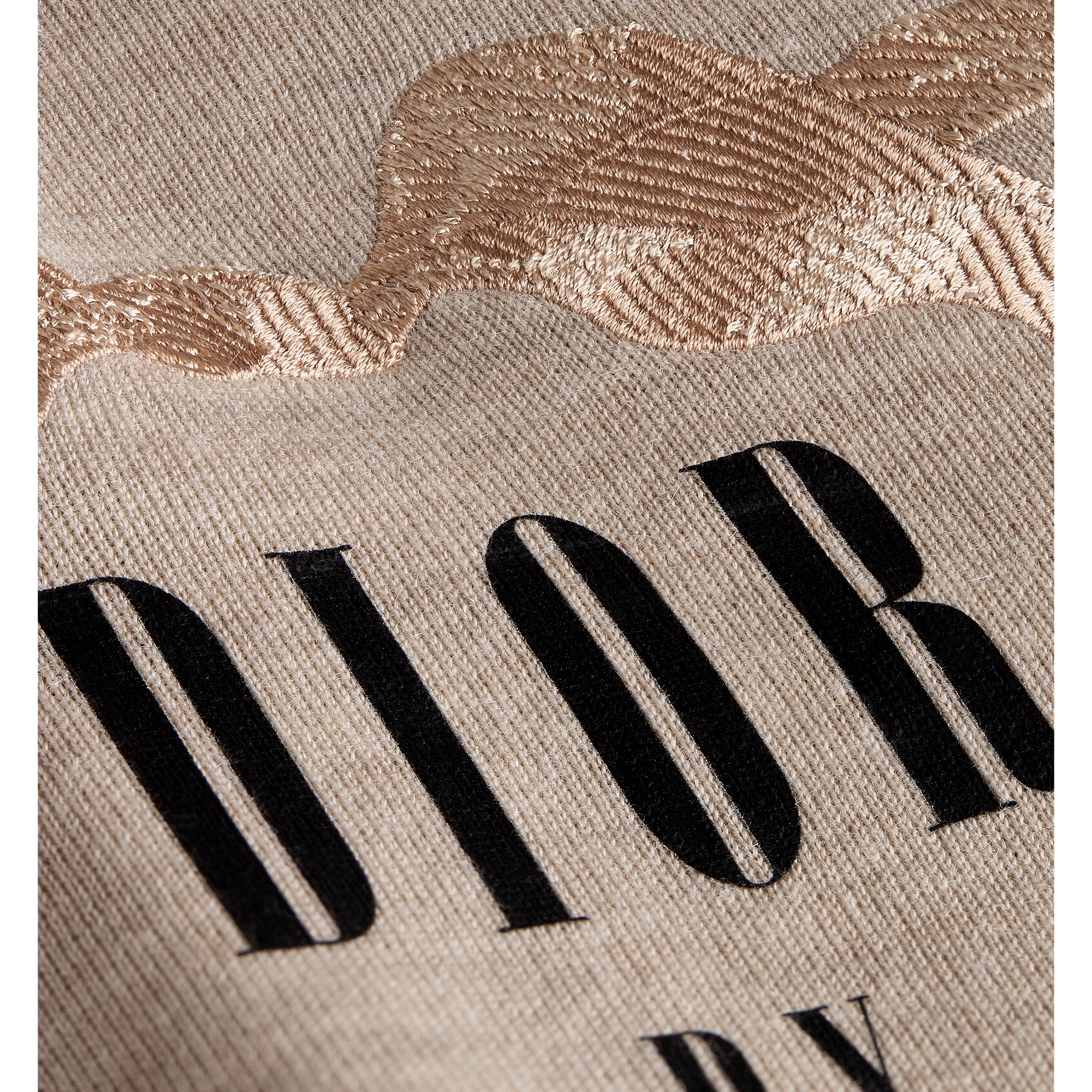 Book Cover Hooded Sweatshirt Beige and Black Cashmere-Silk Blend E10