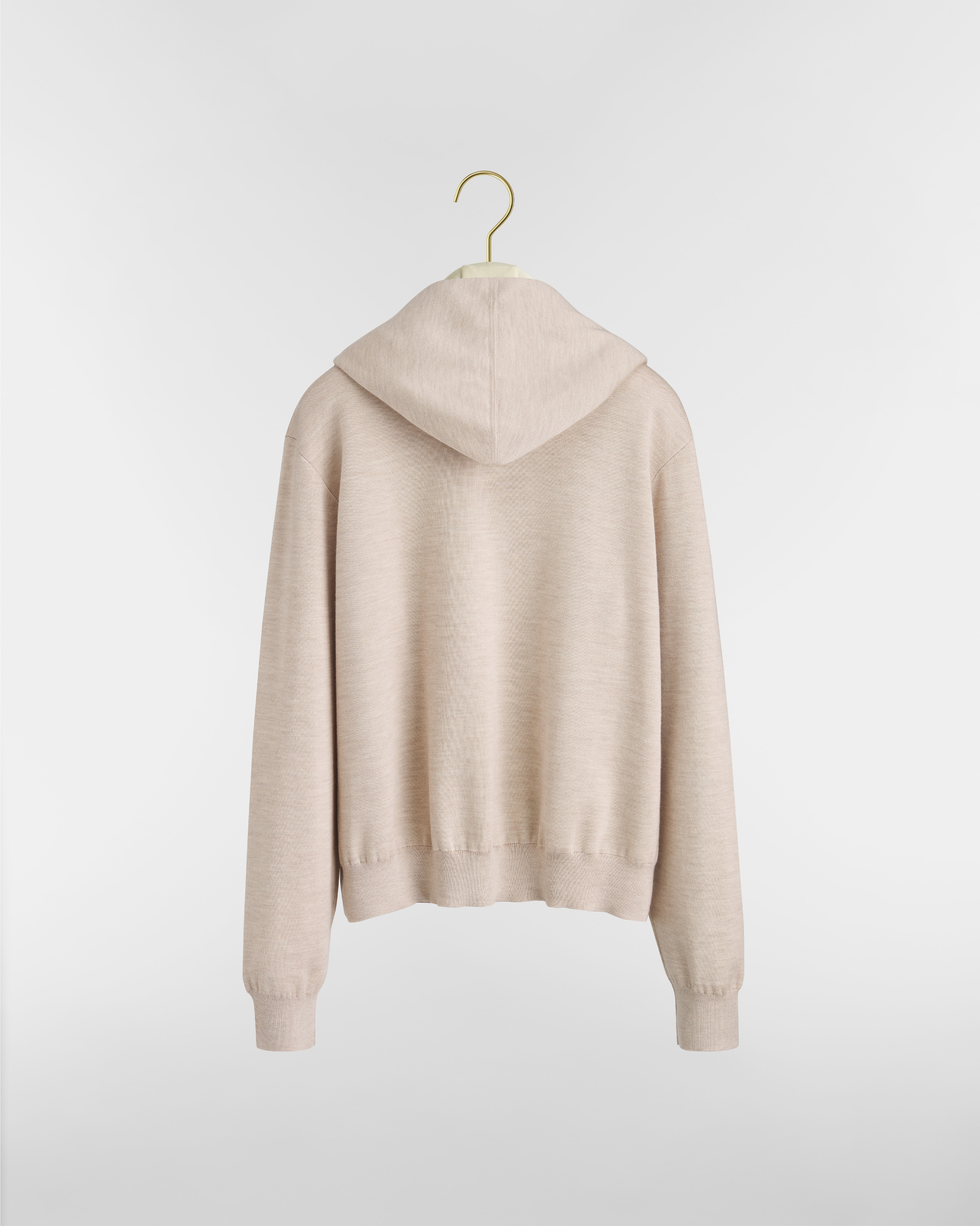 Book Cover Kapuzenpullover Kaschmir- und Seidenmischung in Beige und Schwarz E08