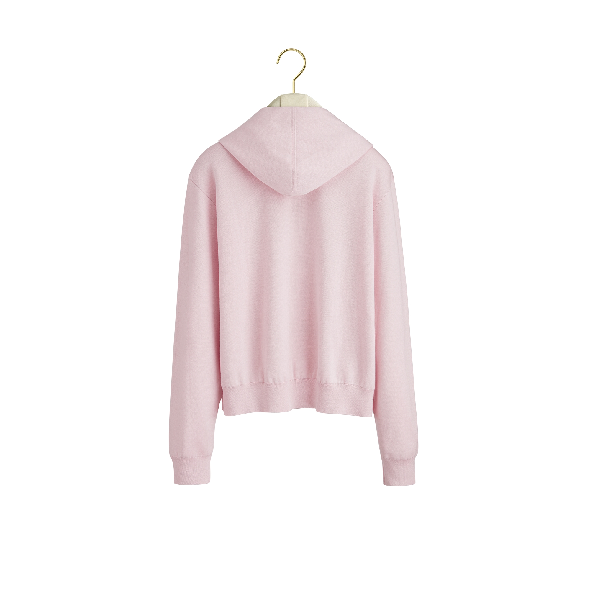 Book Cover Hooded Sweatshirt Pink and Black Cashmere-Silk Blend E08