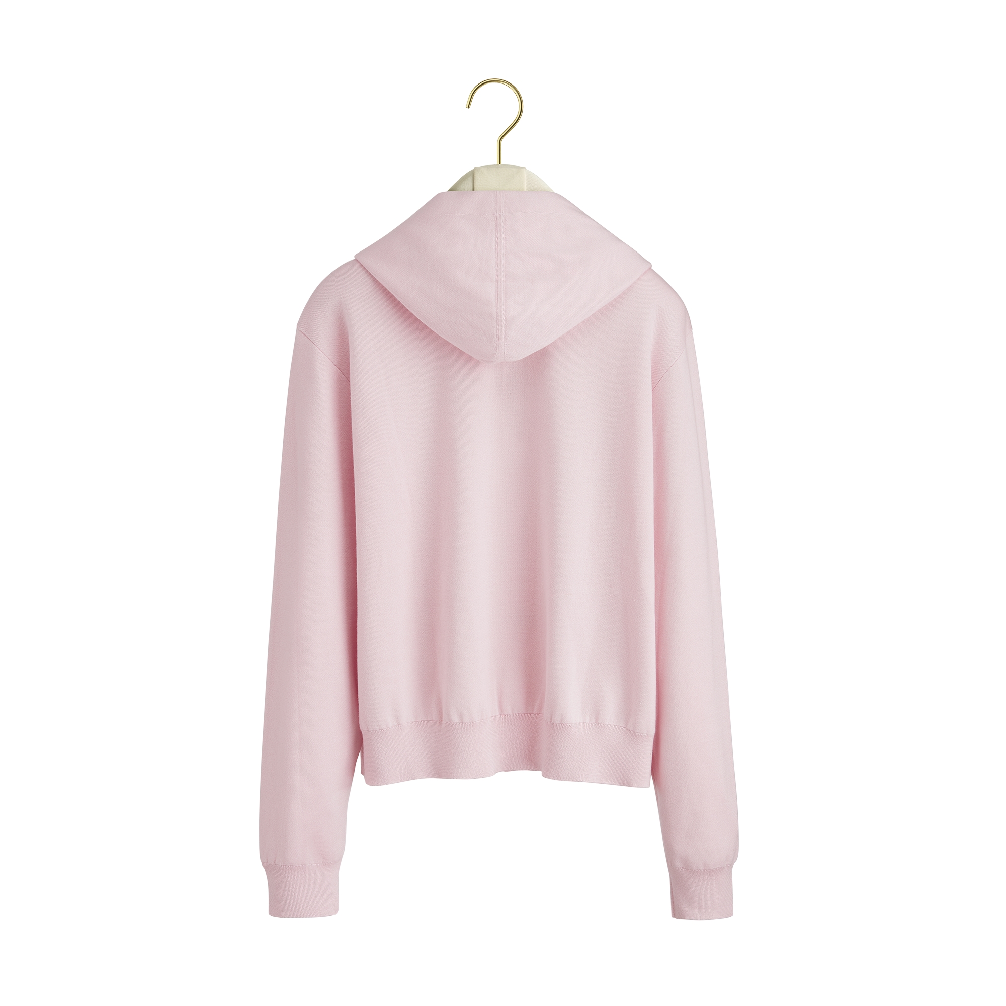 Book Cover Hooded Sweatshirt Pink and Black Cashmere-Silk Blend E08