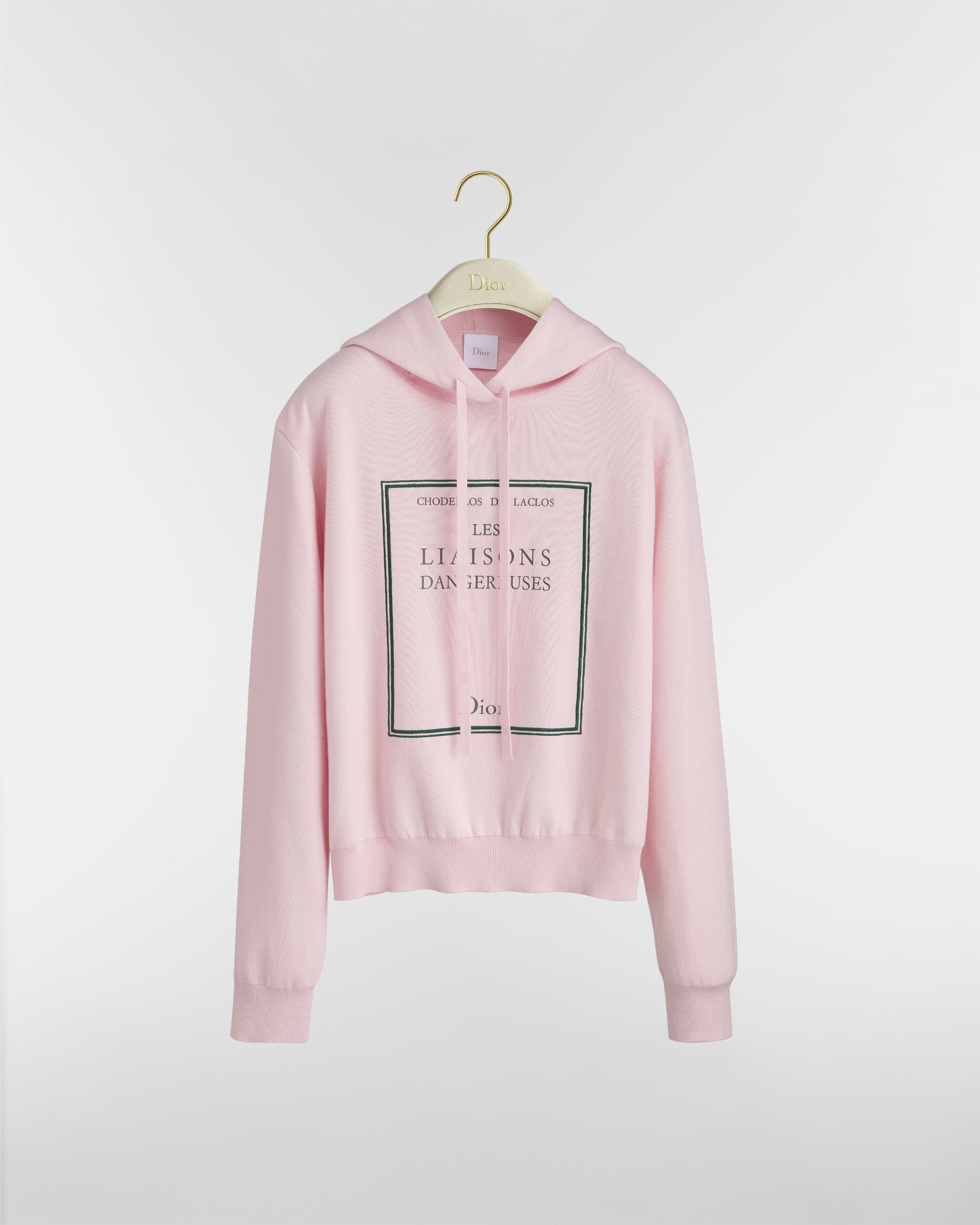 Sudadera con capucha Book Cover Mezcla de cachemira y seda rosa y negra